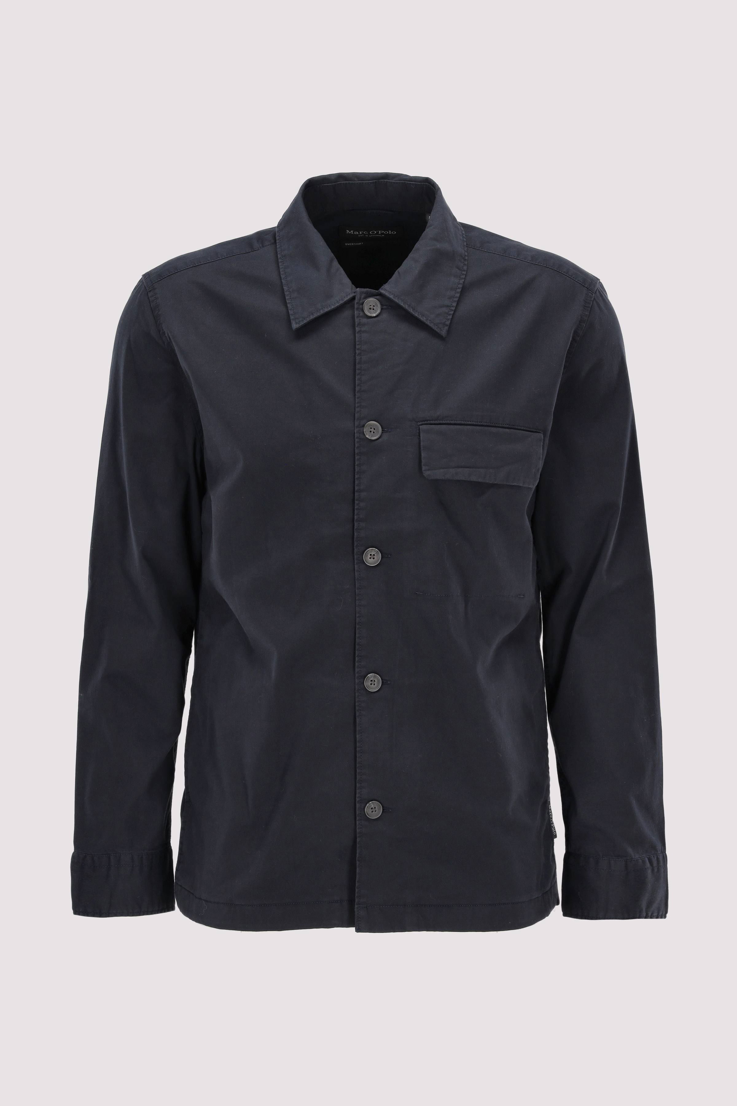 Overshirt with camp collar, lo