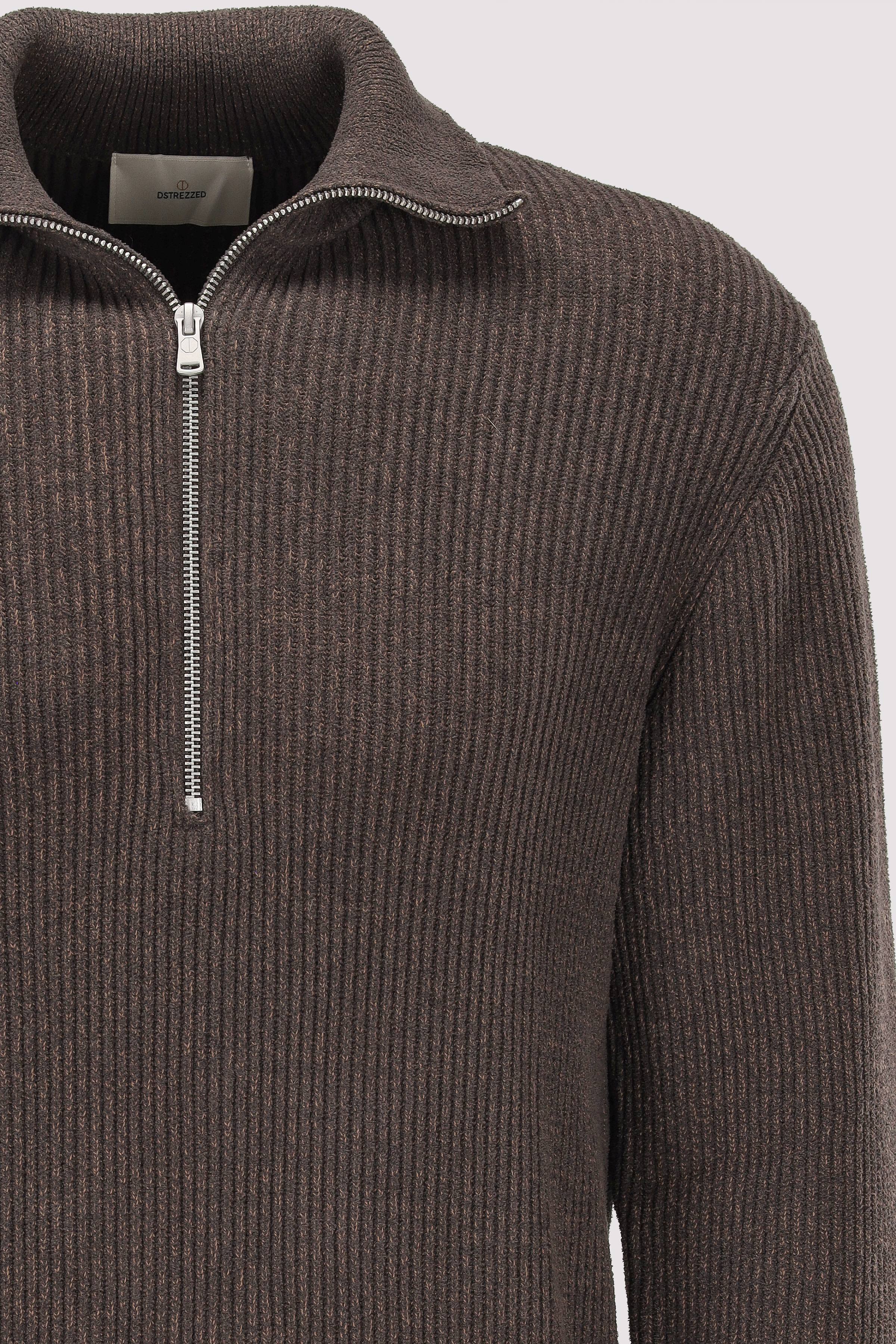 Dstrezzed - Dstrezzed Half-Zip-Pullover braun