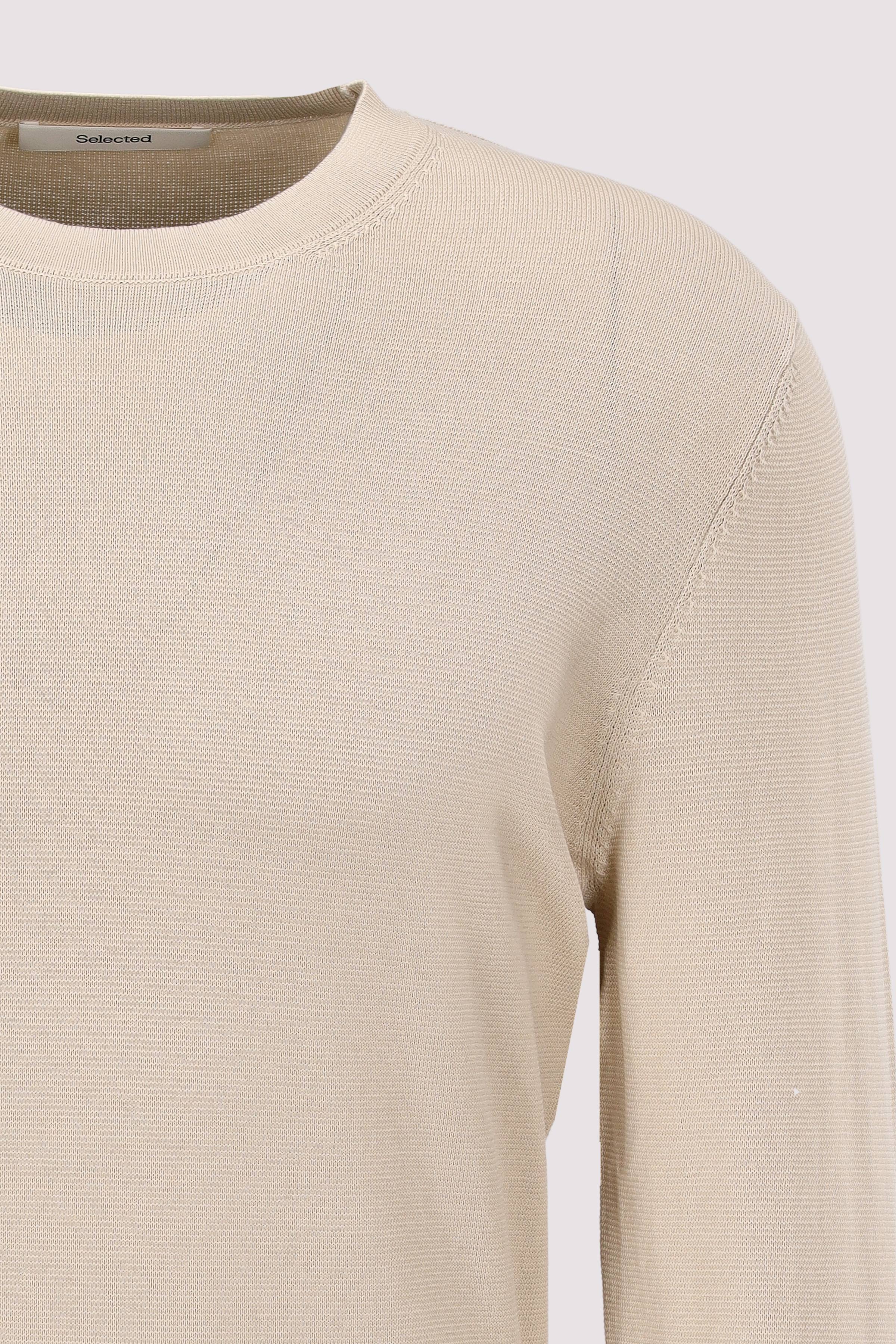 Selected - SLHRAVI LS KNIT STRUCTURE CREW