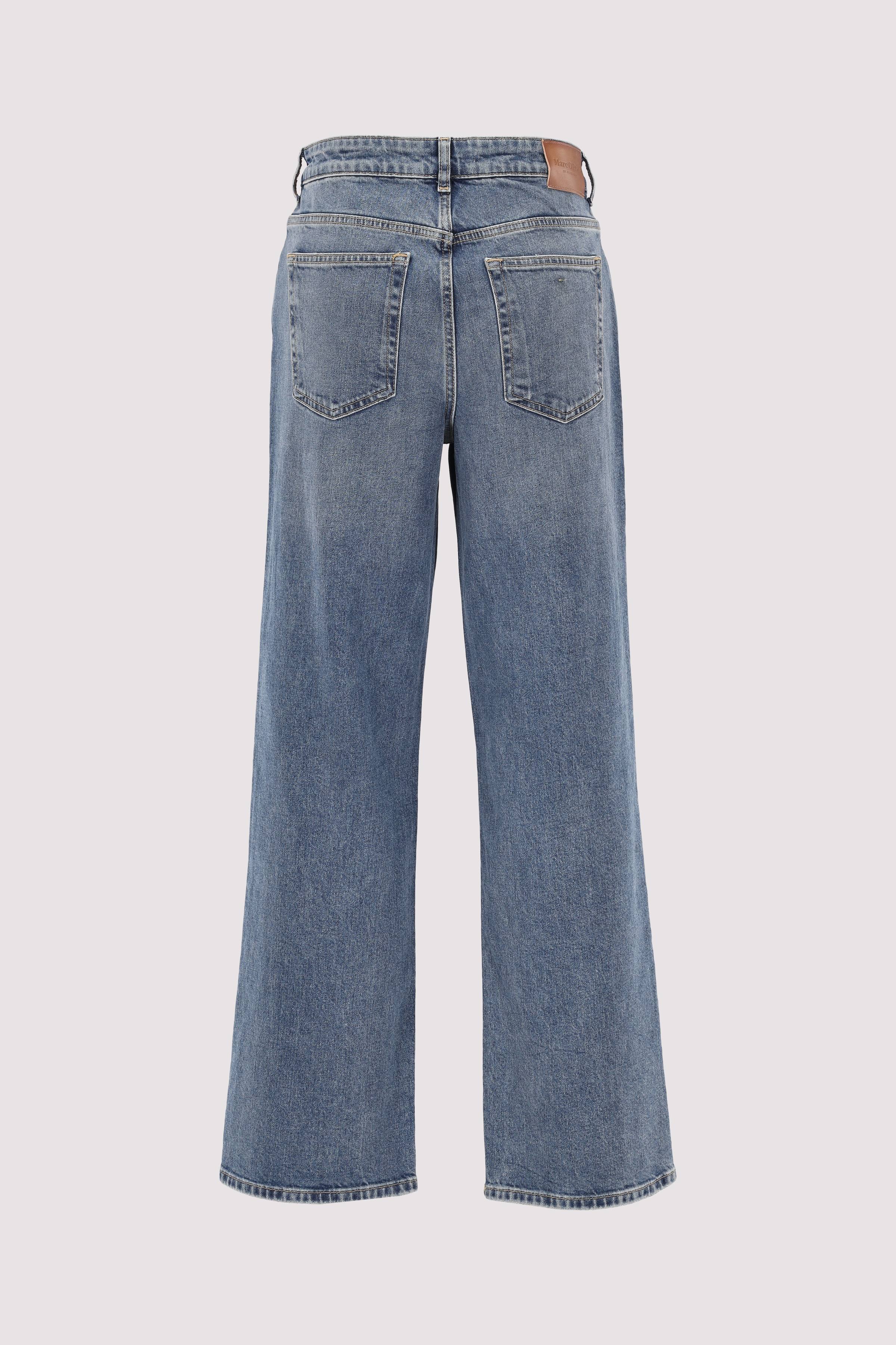 Marc O´Polo International - Denim trousers, mid waist, wid