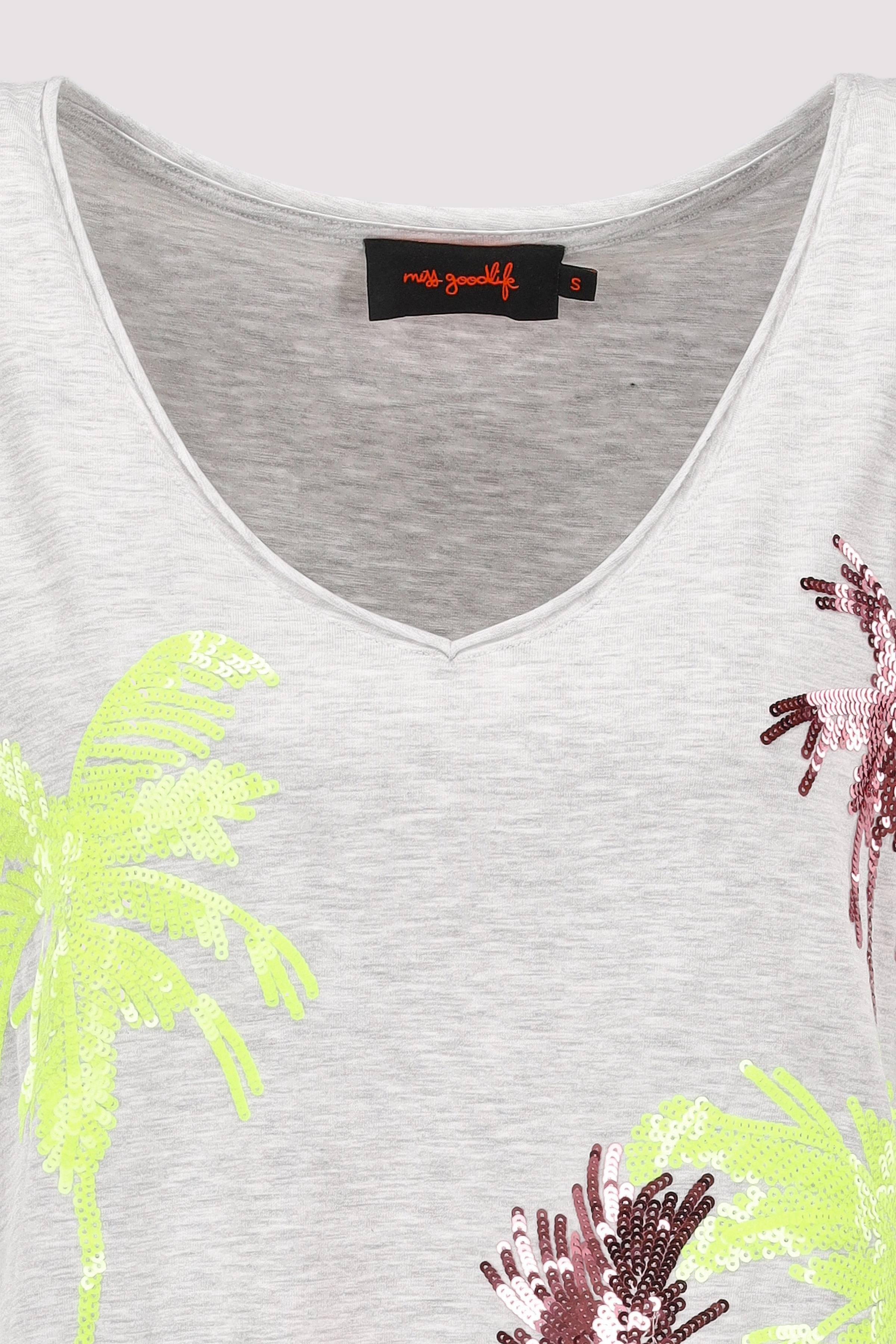 Miss Goodlife - T-Shirt Palmtree Pailette Miss Goodlife - T-Shirt Palmtree Pailette