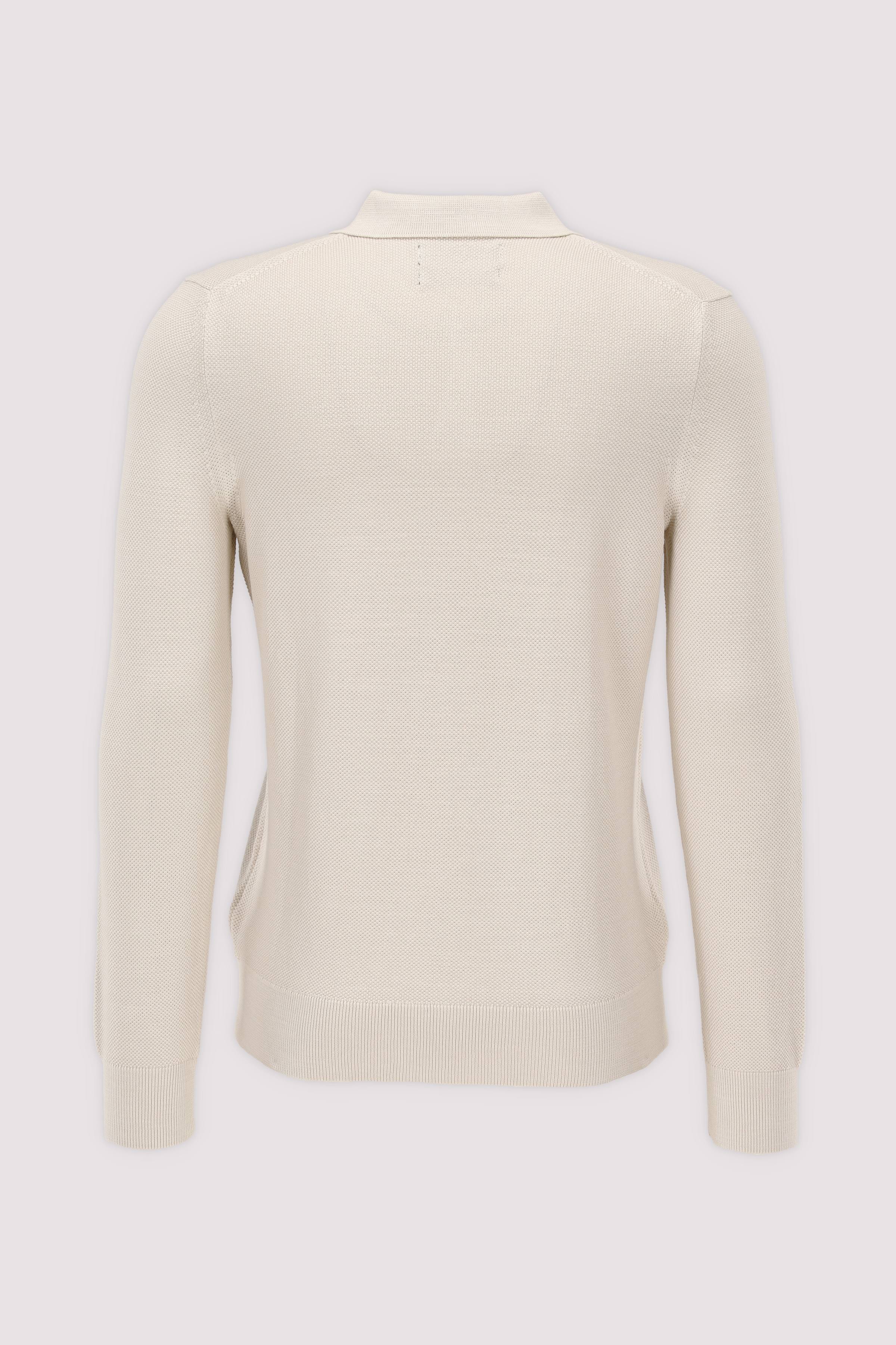 Marc O'Polo Langarm-Poloshirt Grau
