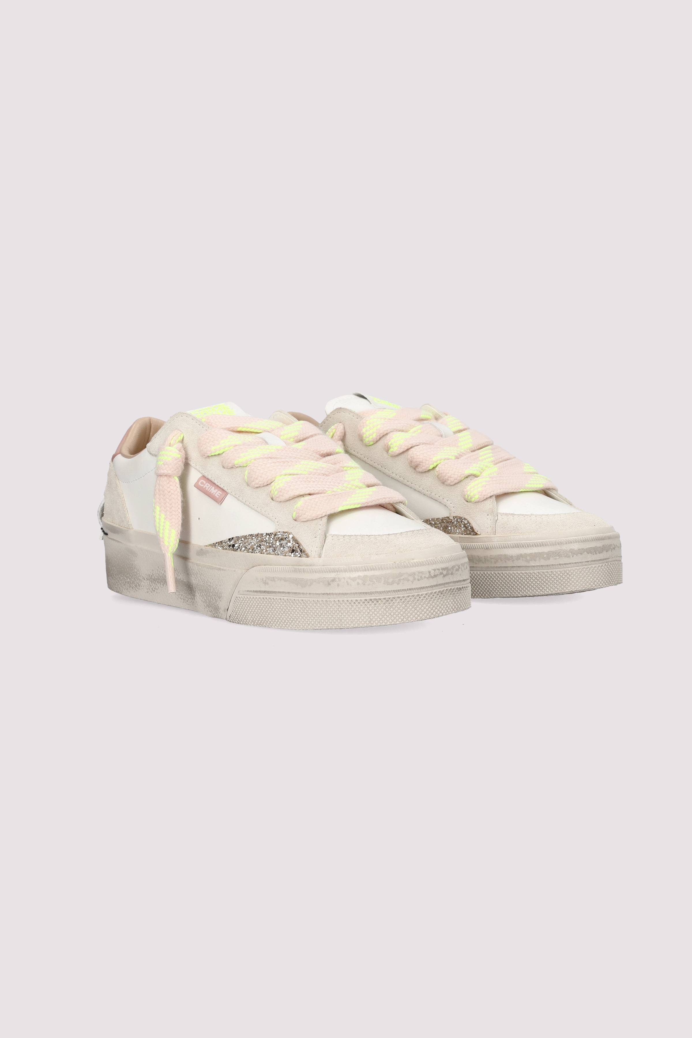 Crime London - Crime London Sneaker White Leder