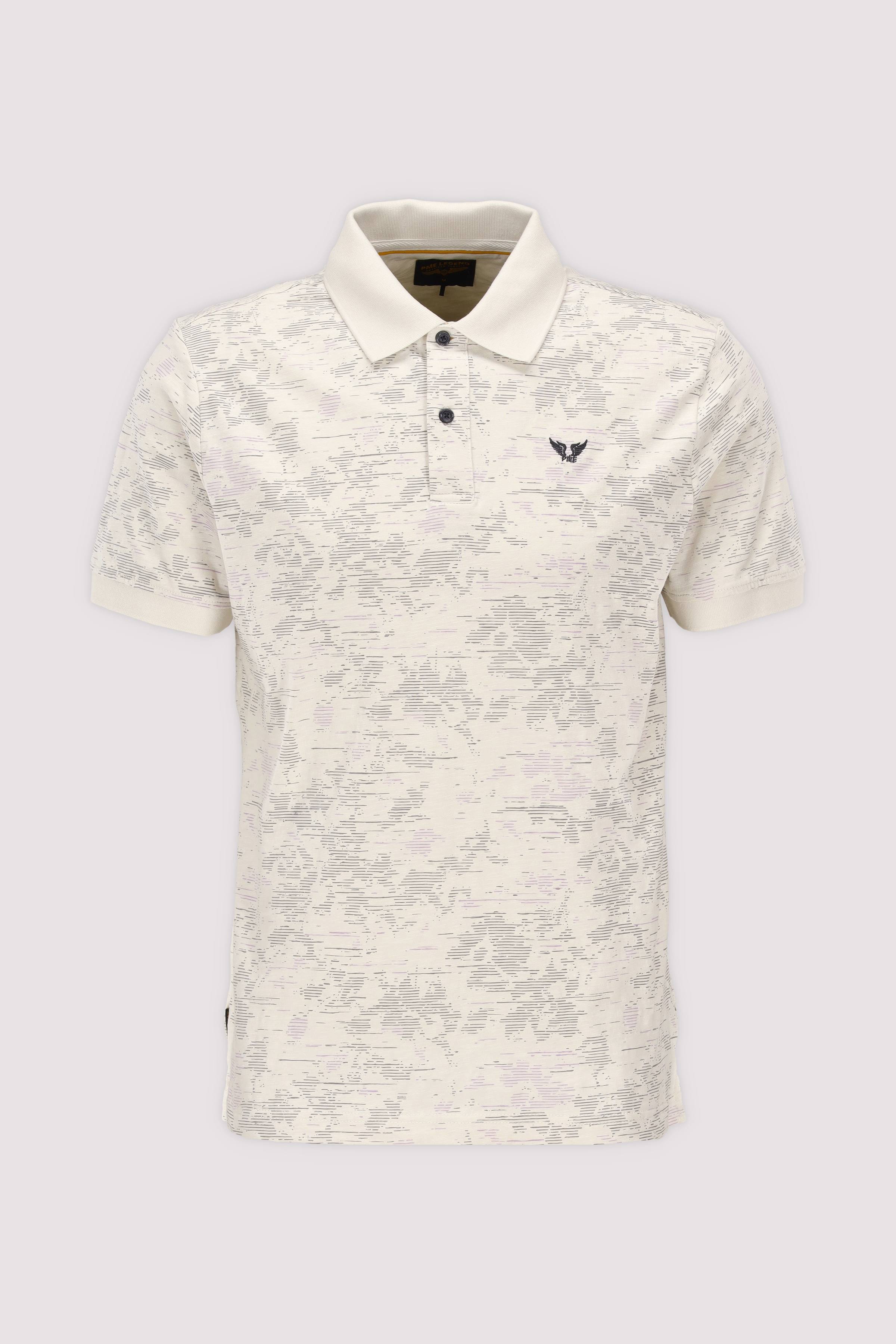 Short sleeve polo slub jersey