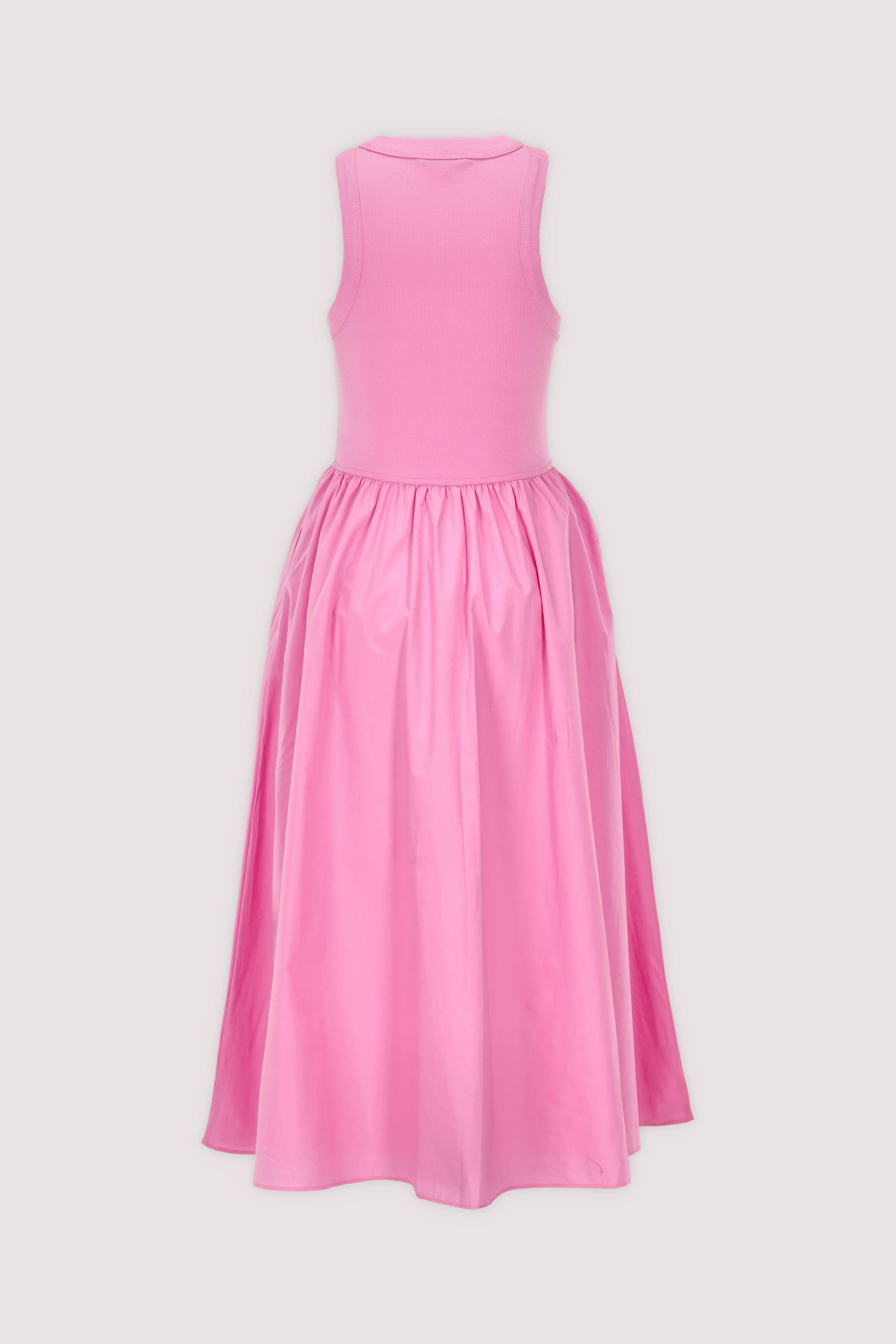 Tommy Hilfiger Midikleid Pink Baumwolle