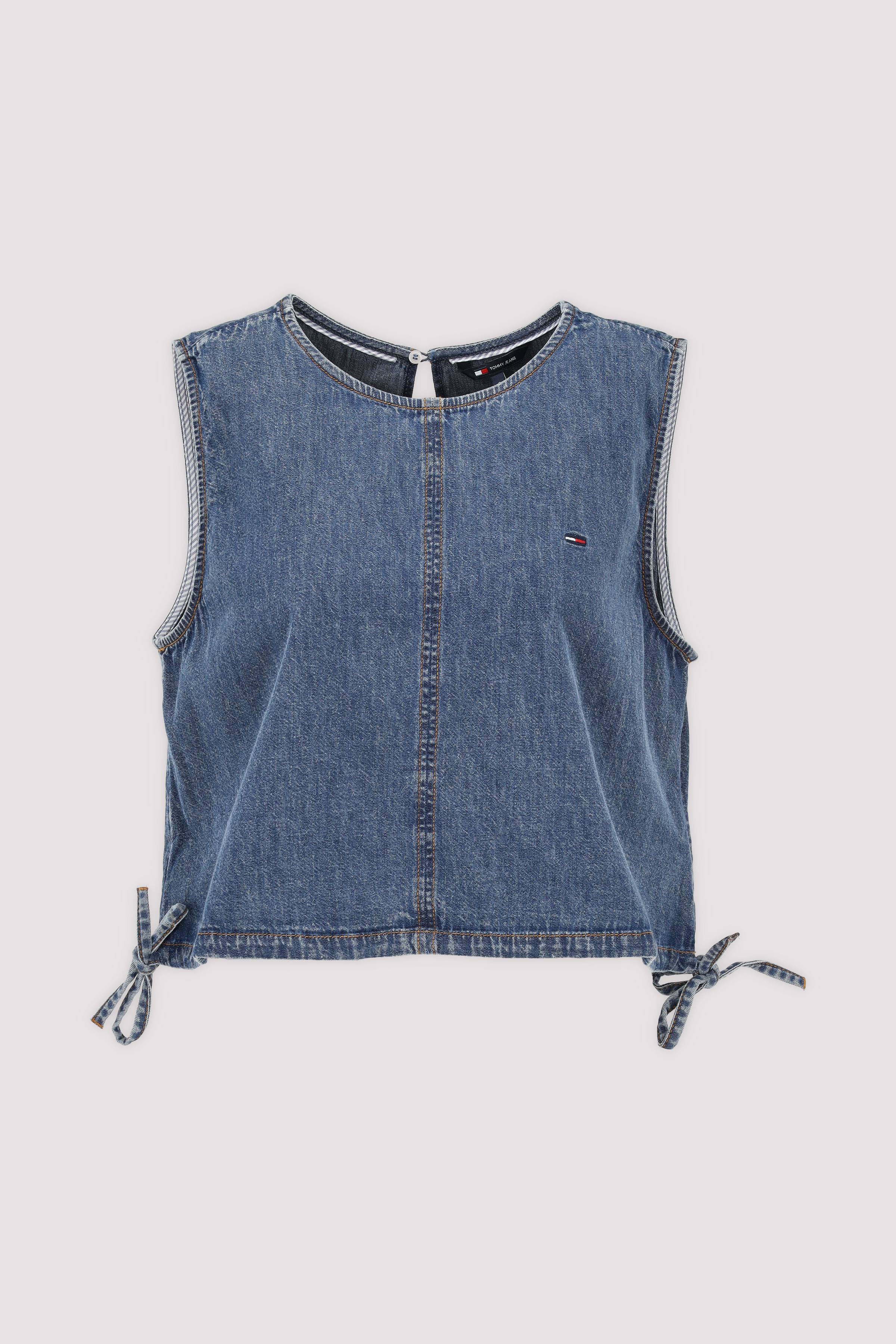 TJW TIE SIDE CHAMBRAY BLOUSE