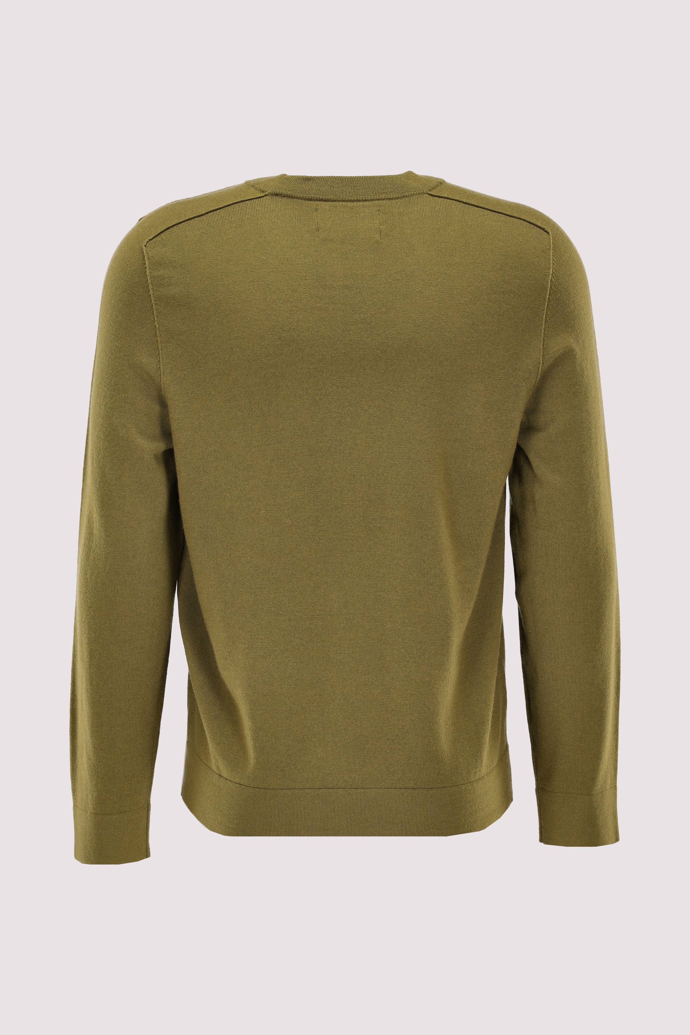 Crew Neck in pure merino with 