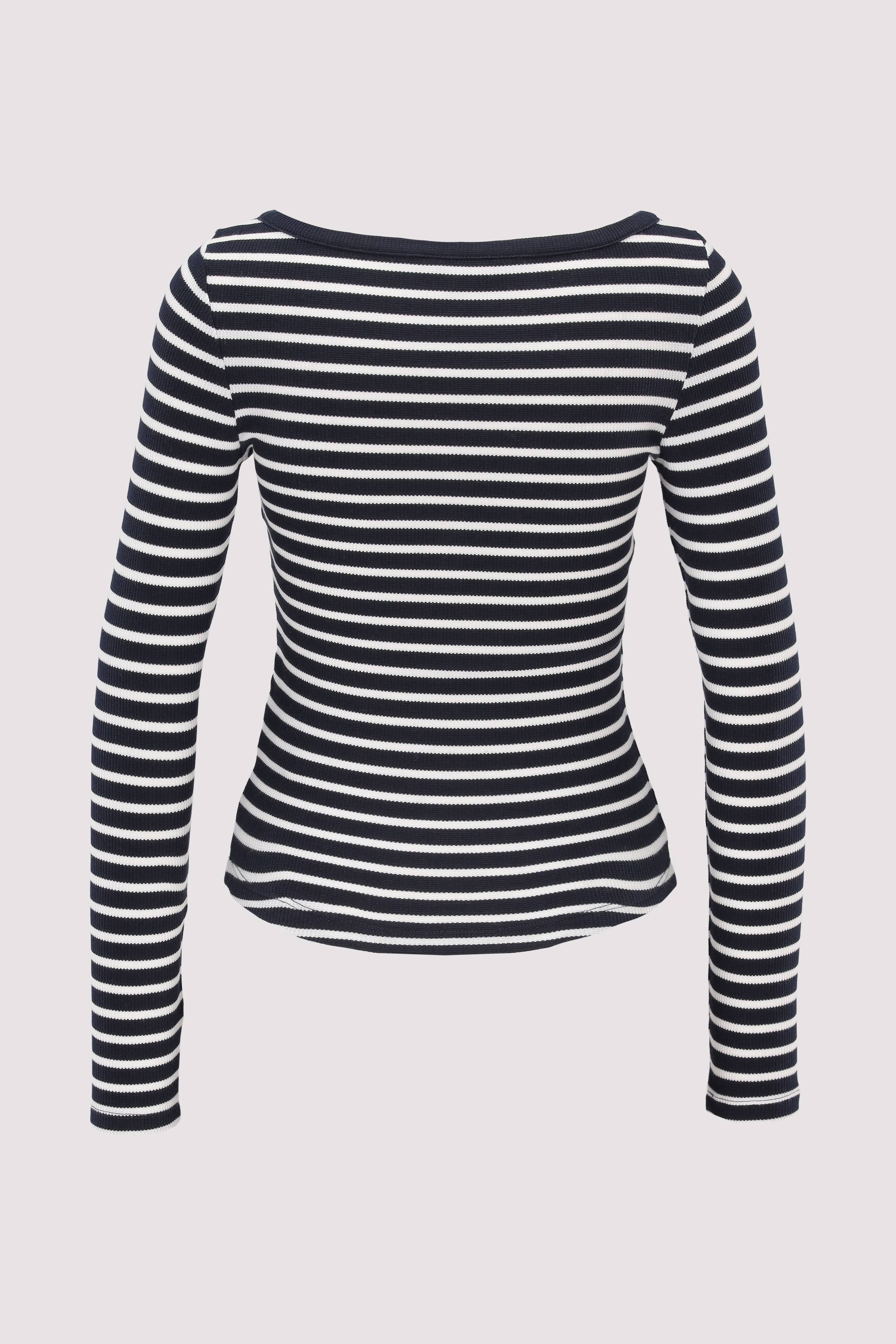 TJW SLIM HENLEY WAFFLE LS