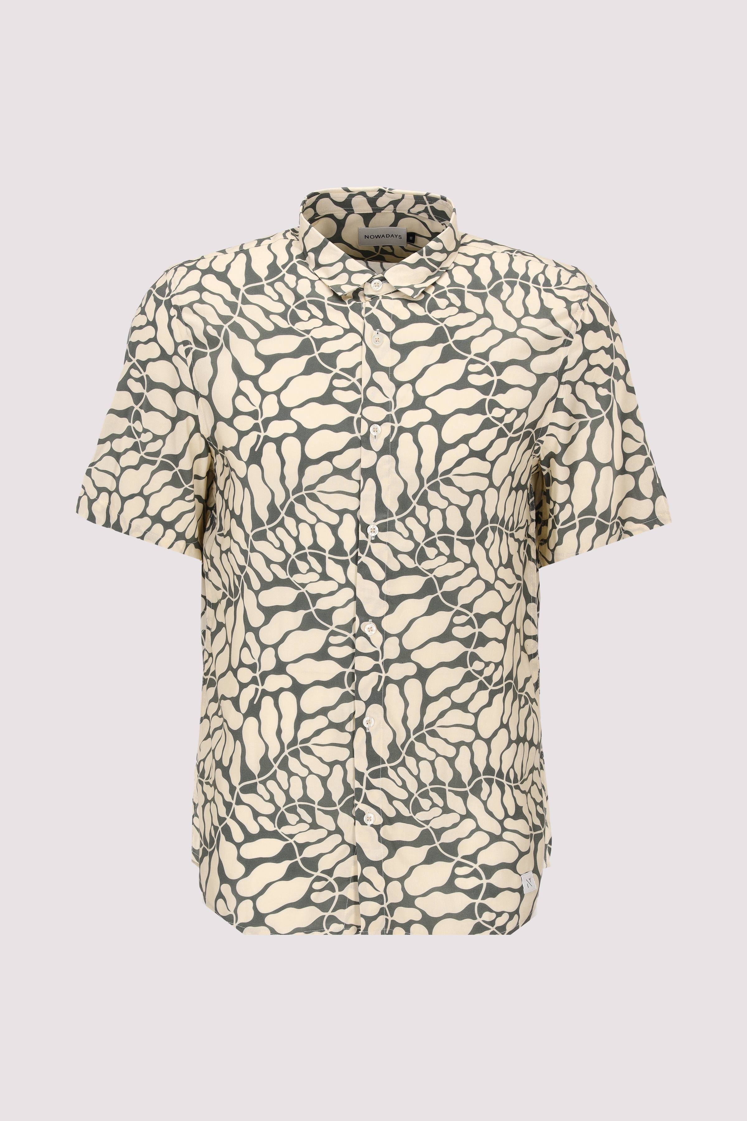 NOWADAYS - leaf print viscose shirt NOWADAYS - leaf print viscose shirt