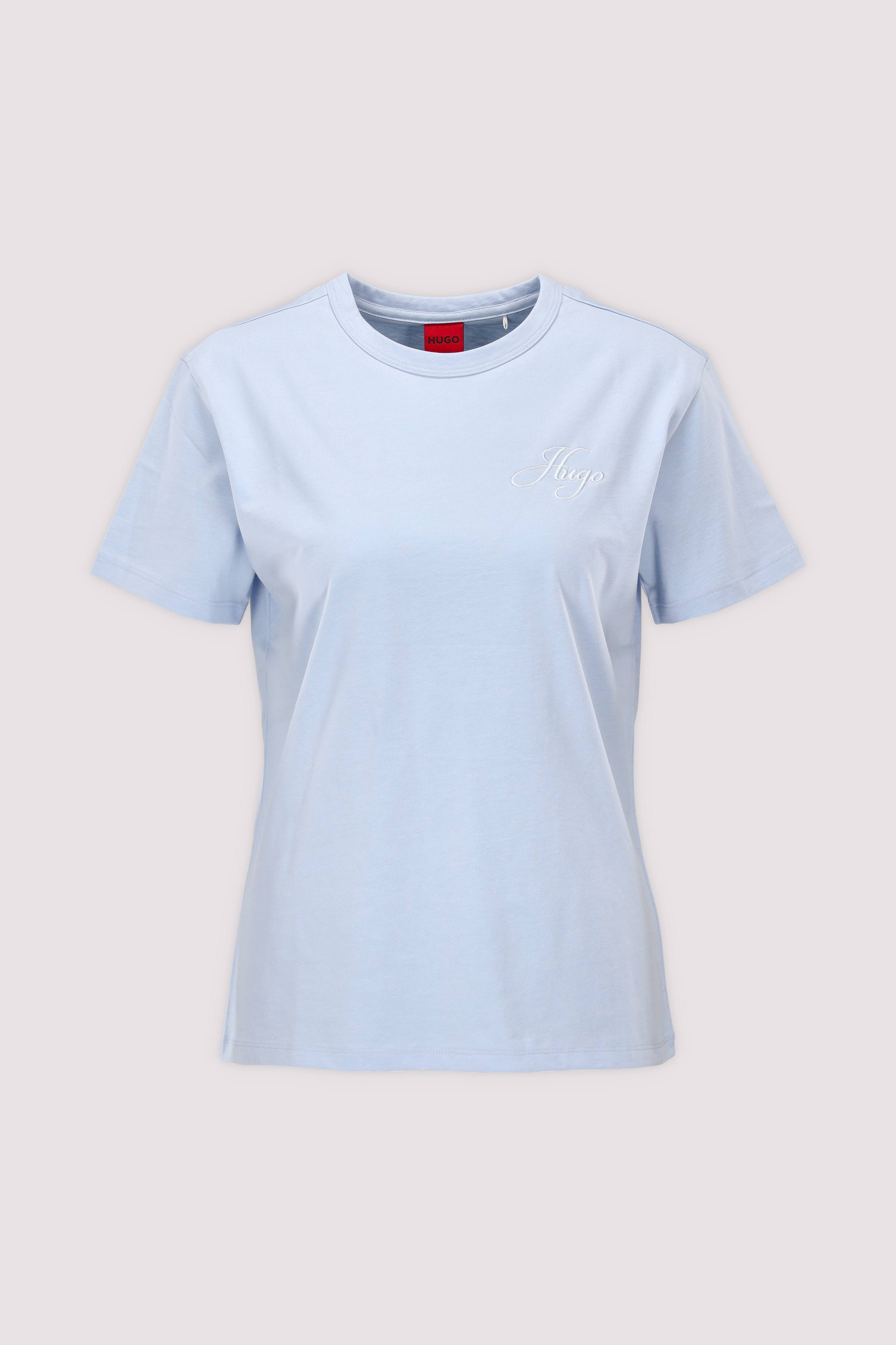 HUGO T-Shirt Damen Baumwolle Open blue