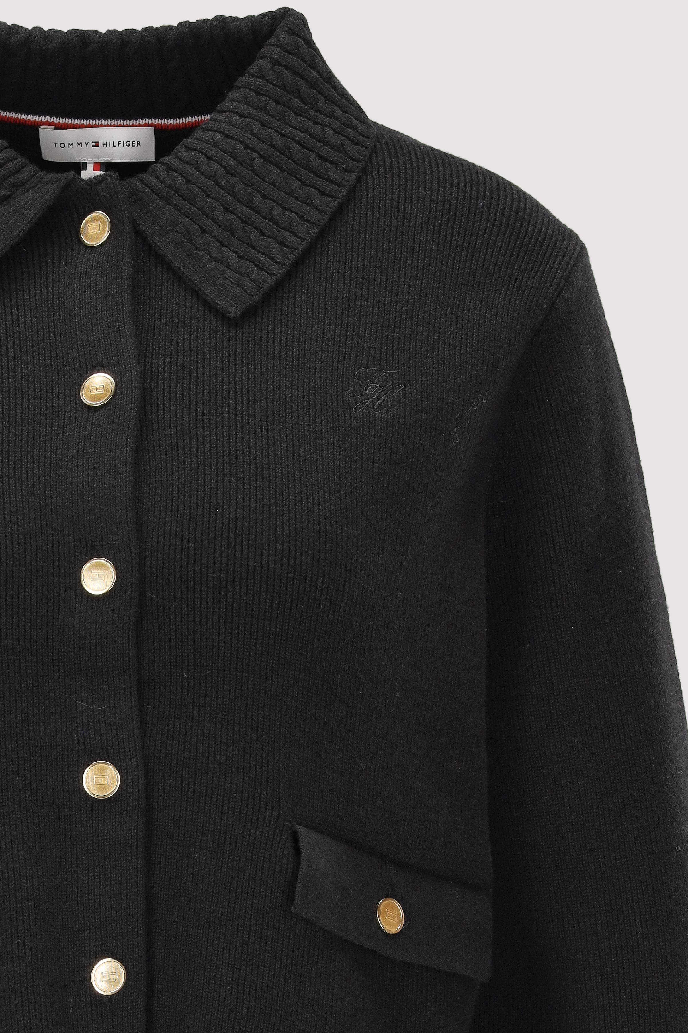 Tommy Hilfiger - Kurze Strickjacke aus Bio-Baumwolle