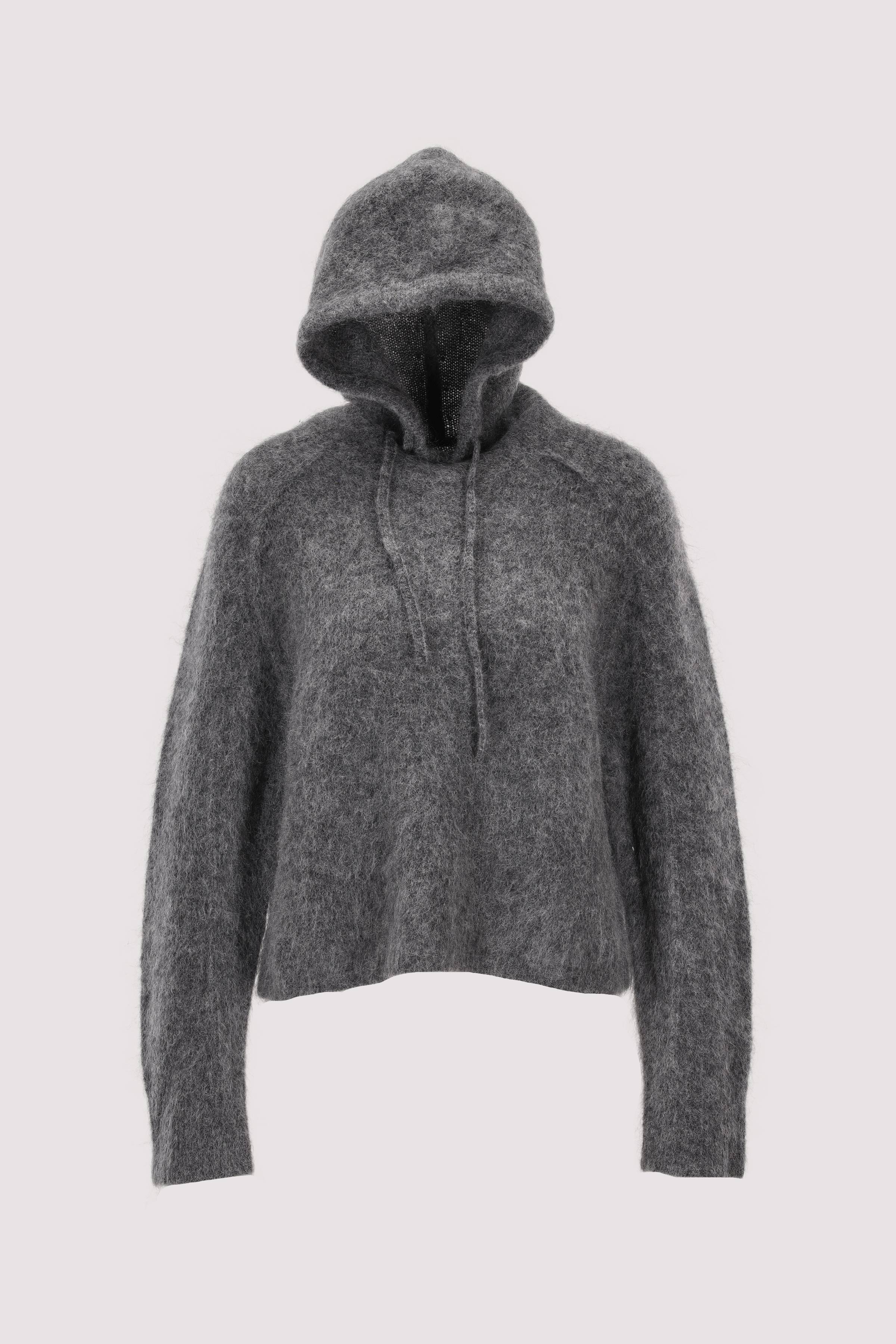 Marc O'Polo Denim - Marc O'Polo Strickhoodie grau, Mohairmix