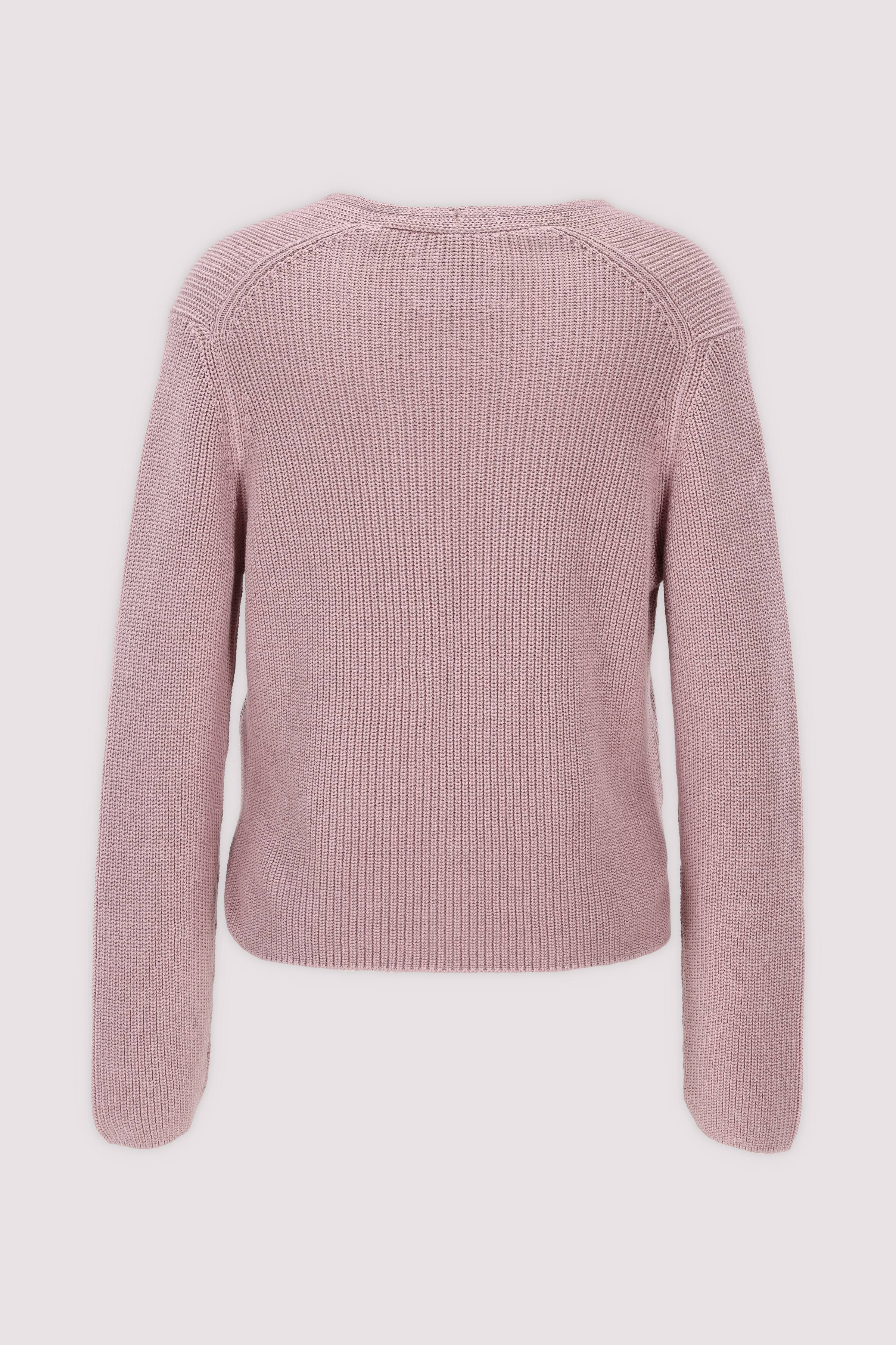 Kurze Strickjacke, mildes Rosa, Baumwoll