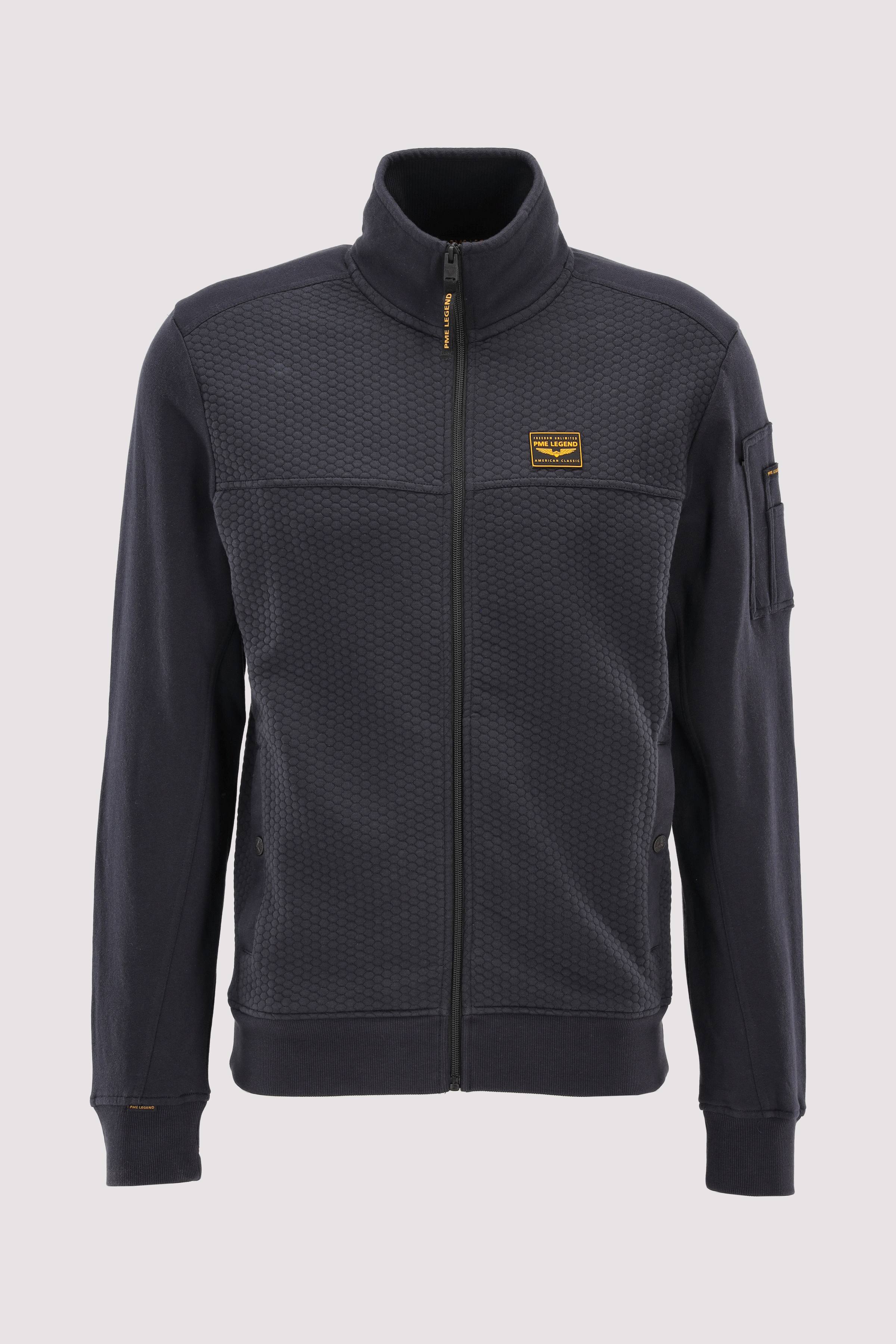 Zip jacket jacquard interlock 