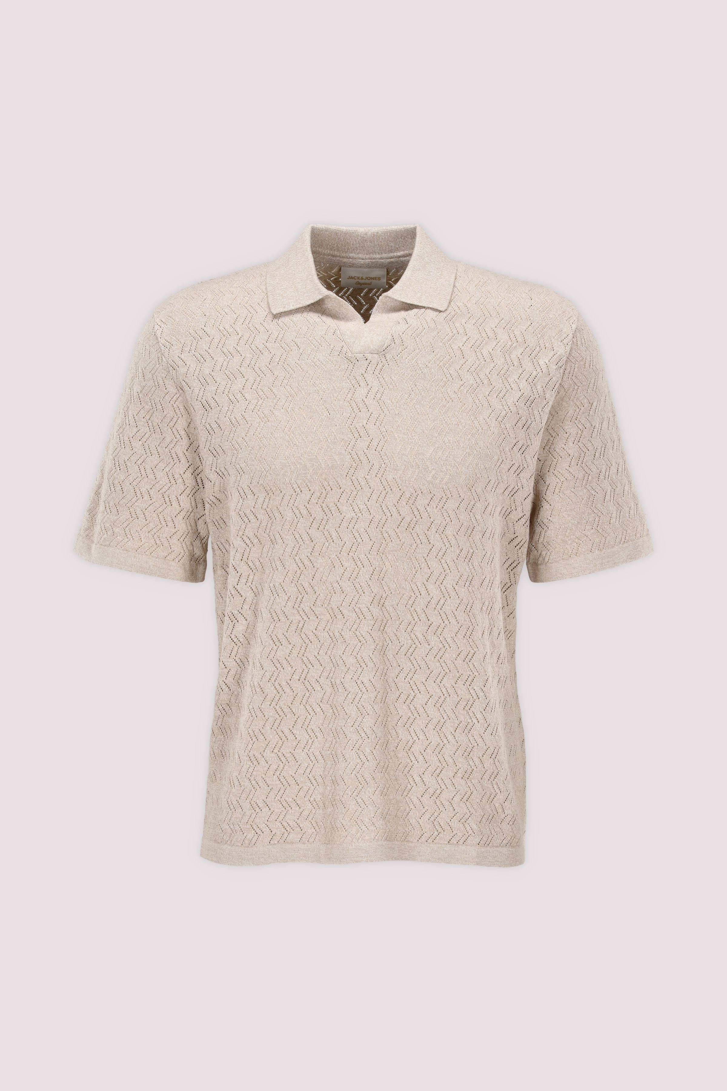 JORTYLER KNIT SS SPLIT NECK PO