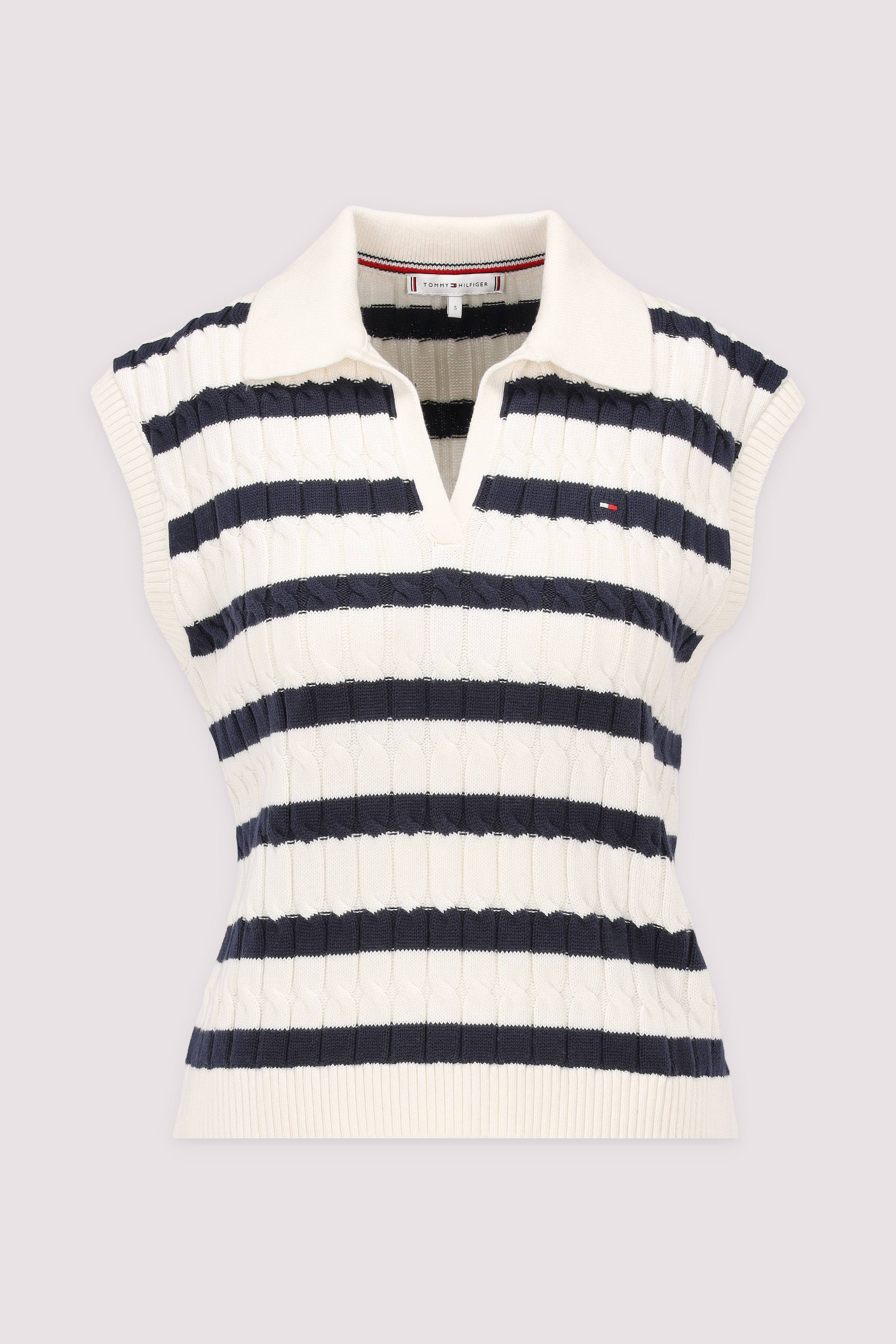 CO CABLE MID GG OPEN POLO VEST