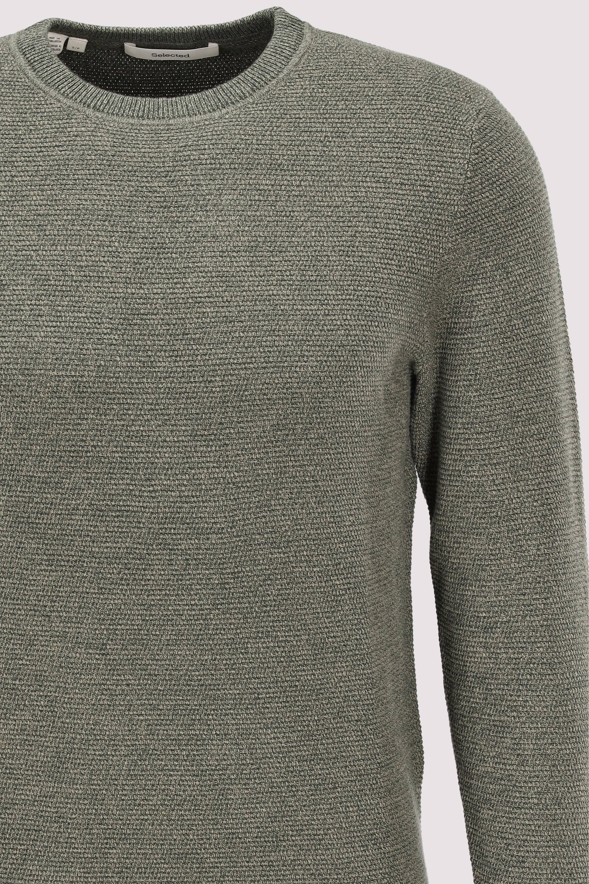 Selected - SLHROSS LS KNIT STRUCTURE CREW