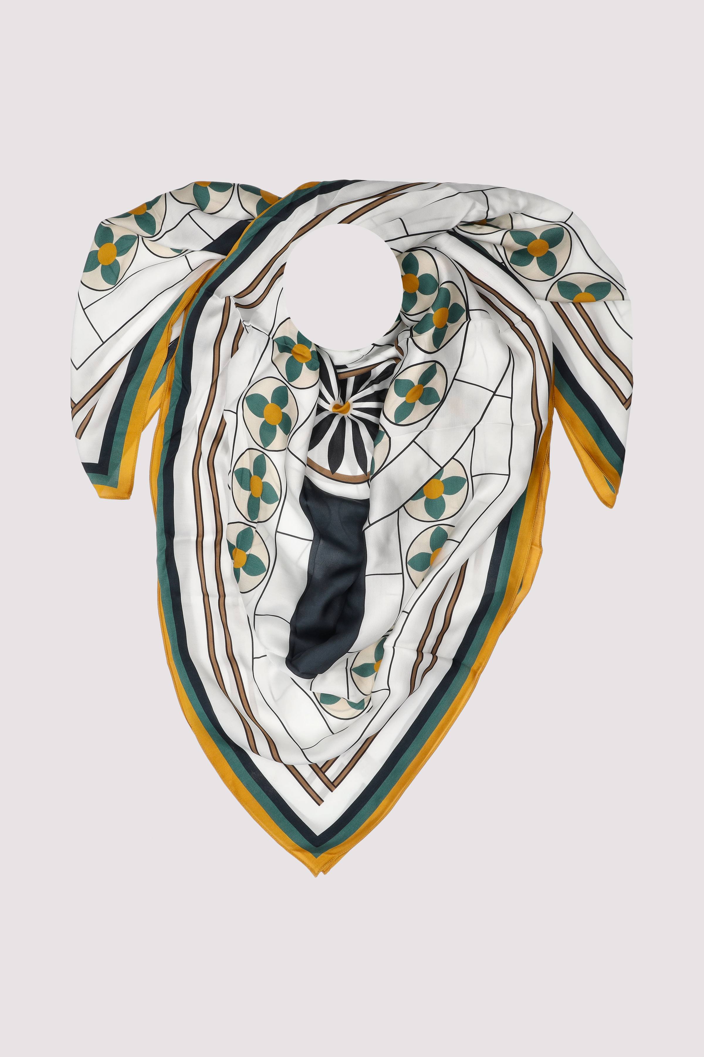 Scarf, woven, viscose satin, v