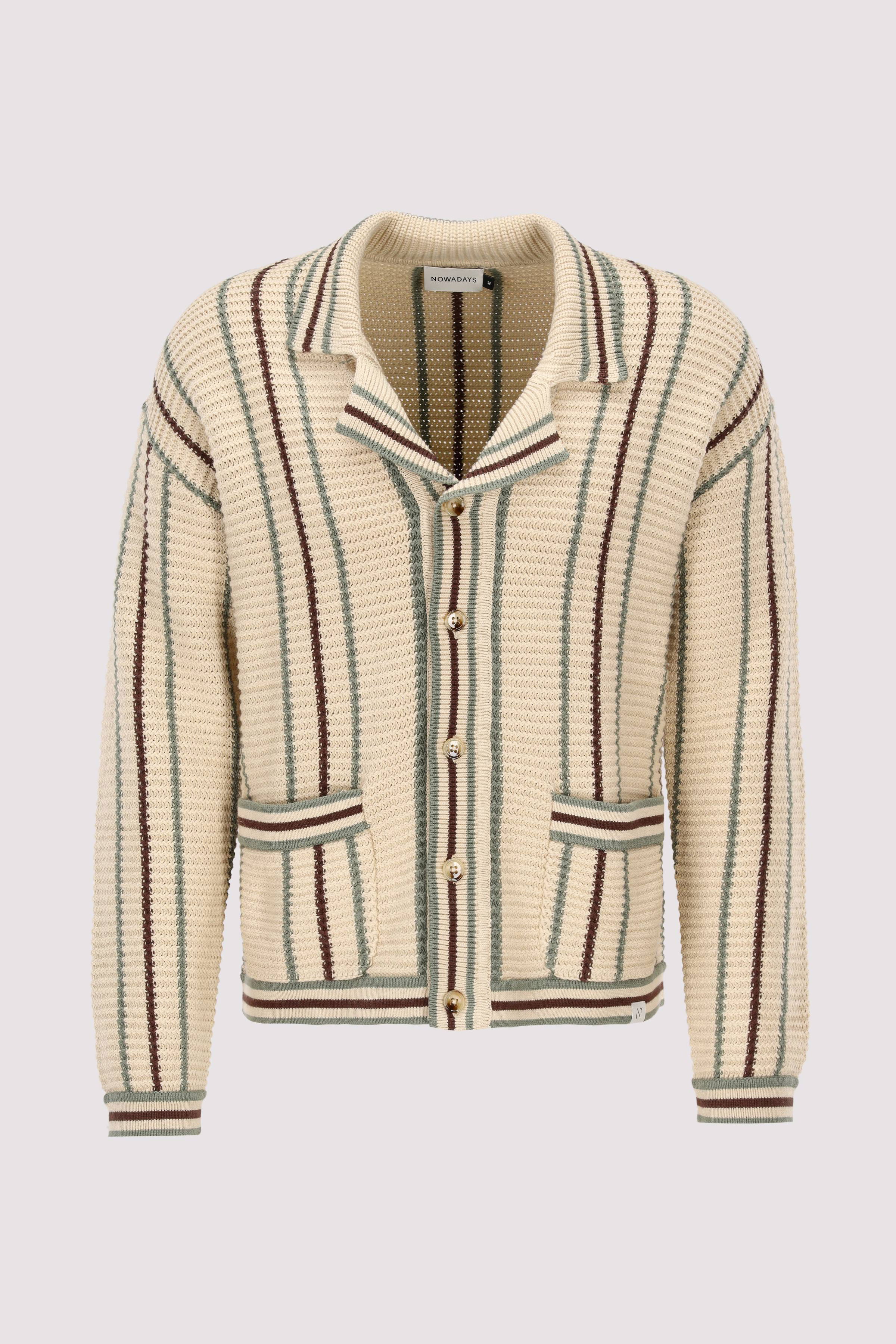 striped cardigan