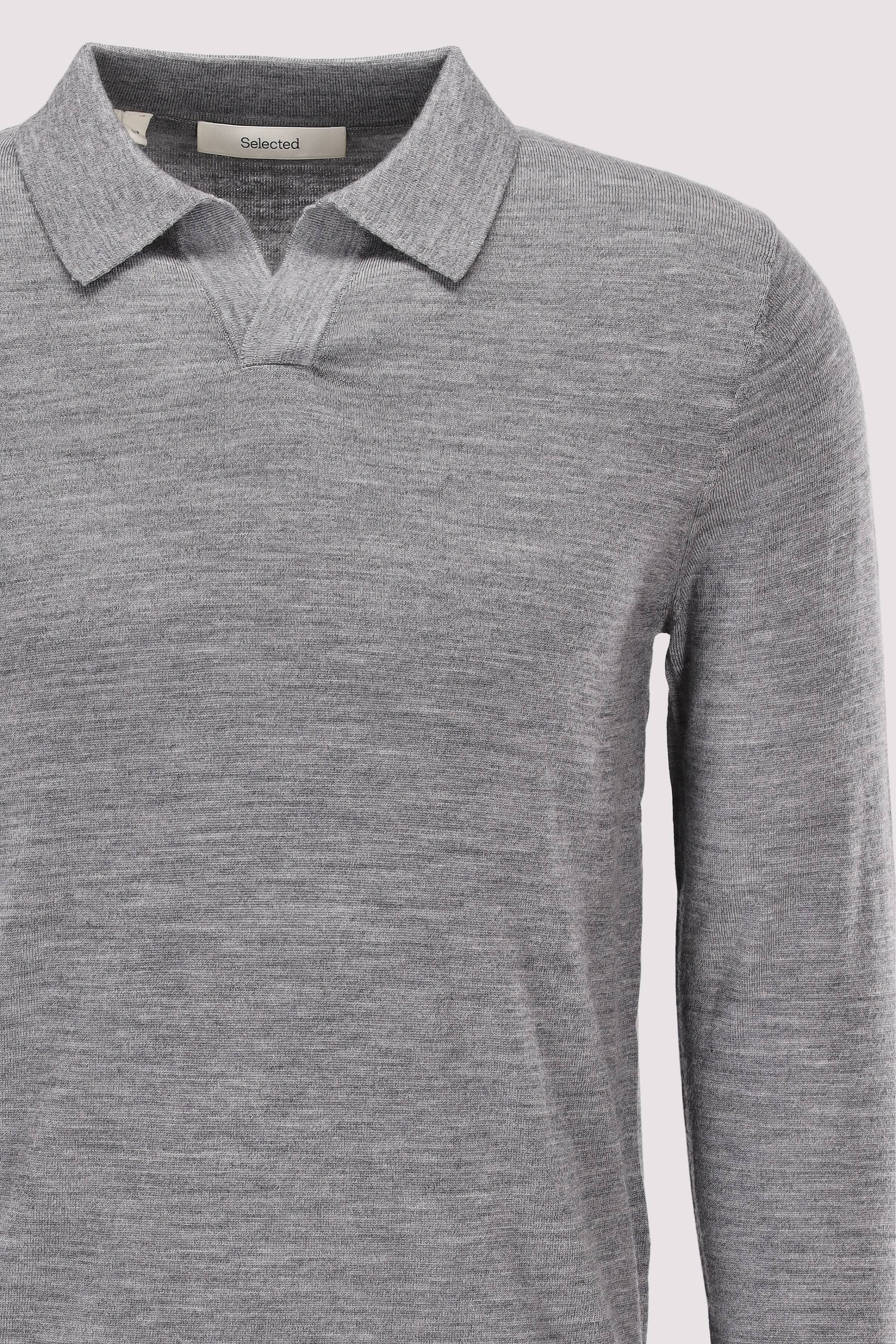 Selected - SLHTRAY LS KNIT MERINO OPEN PO