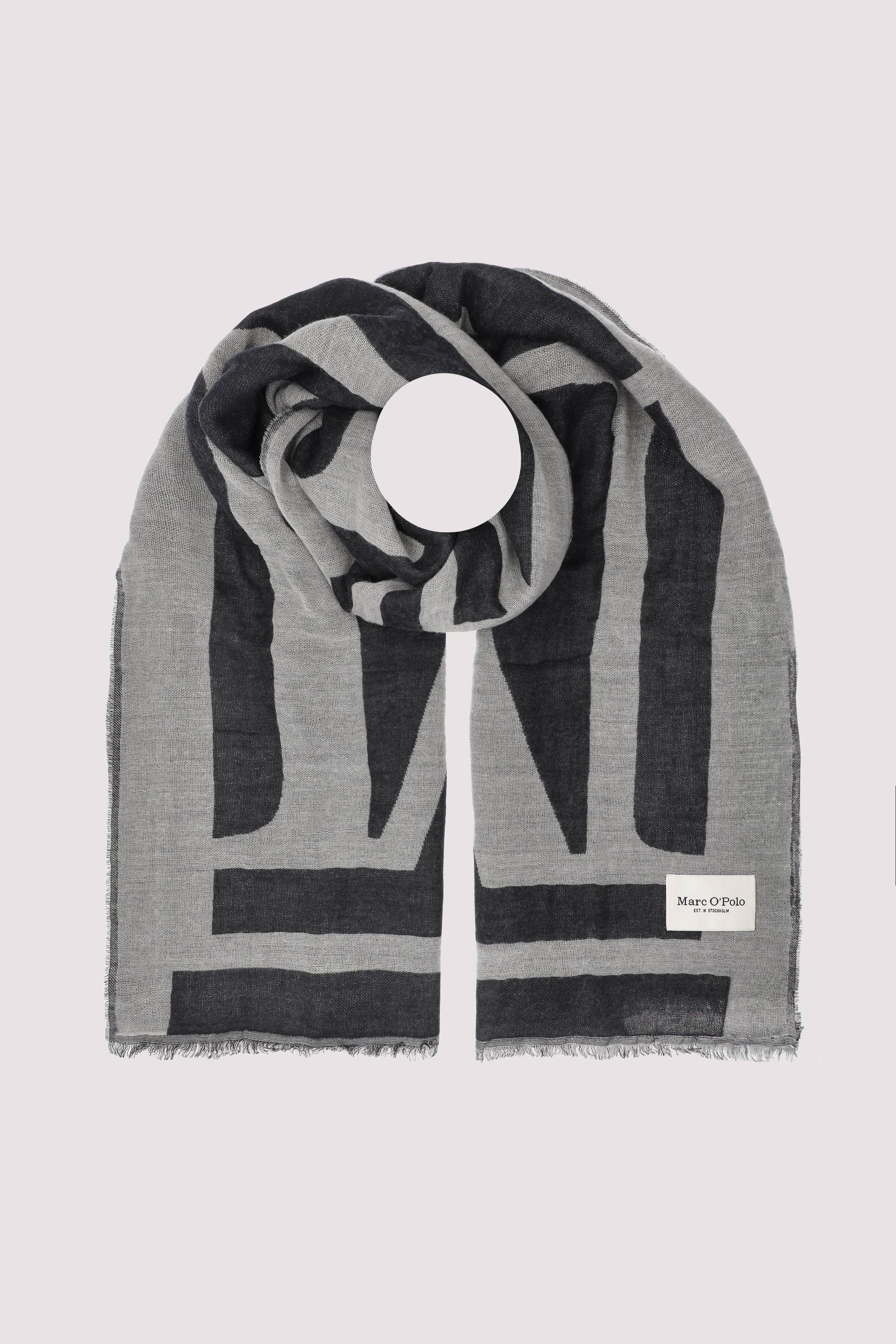 Scarf, wool blend jaccquard, v