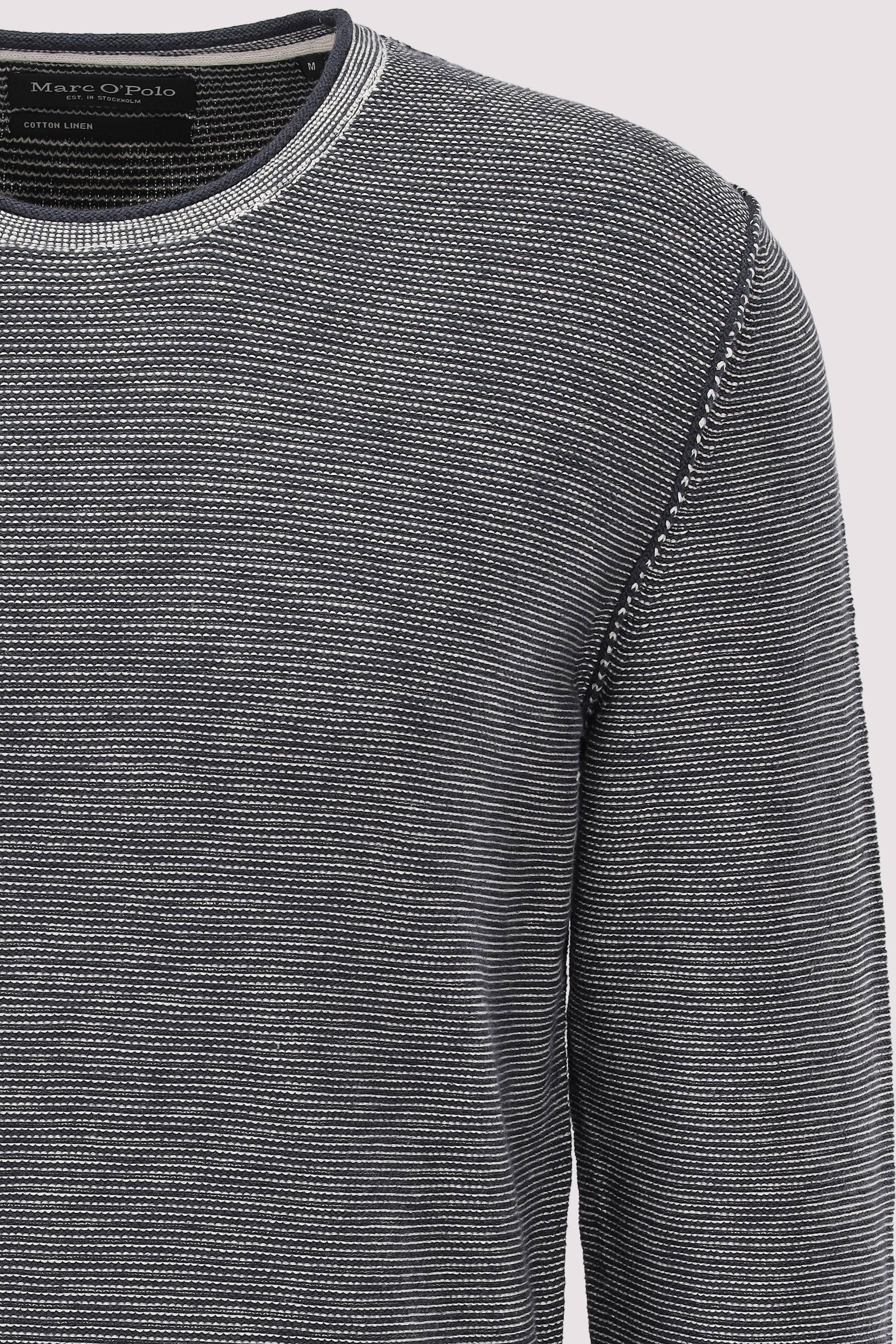 Marc O´Polo International - Crewneck, cotton linen, fine l
