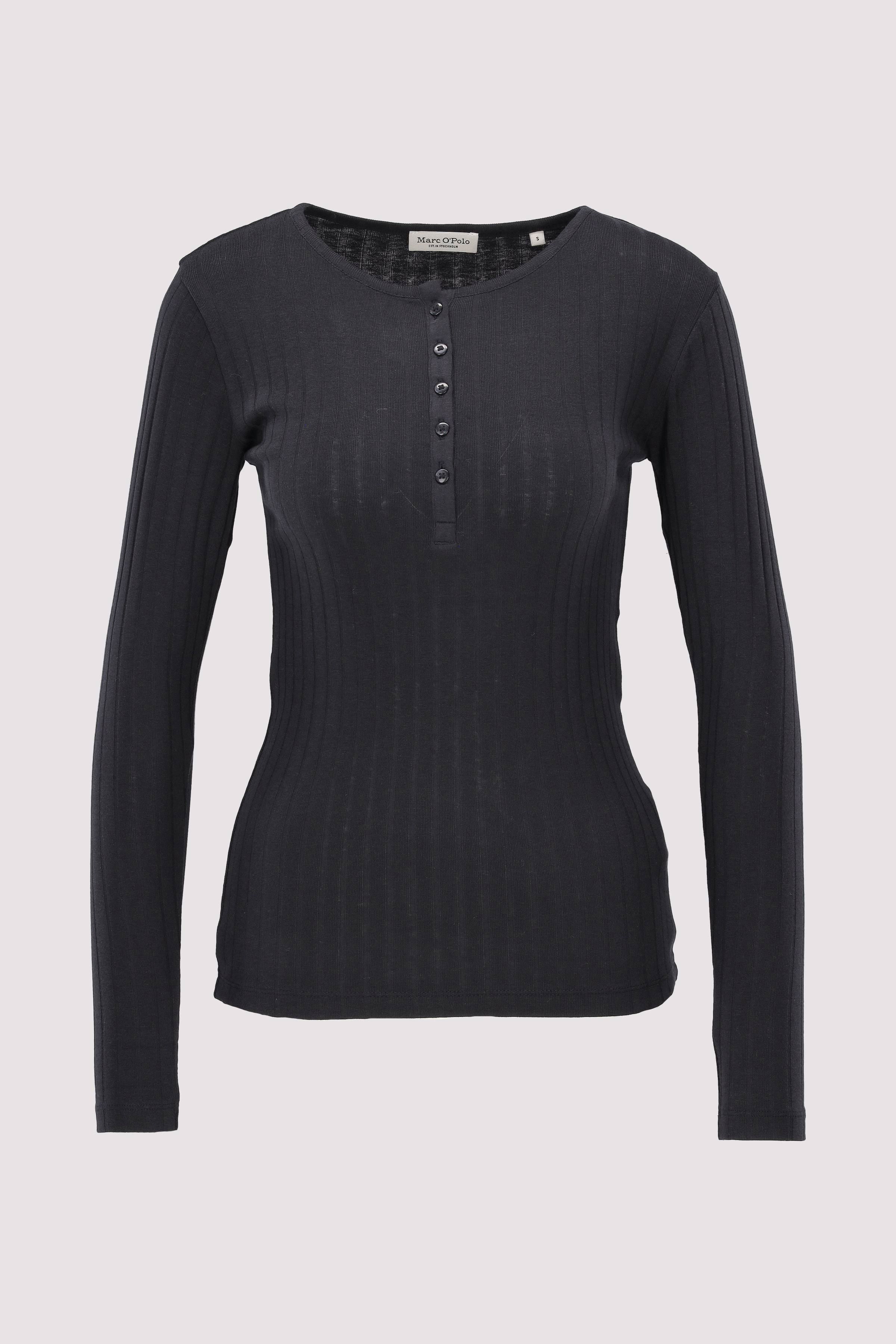 T-shirt with buttons, long sle