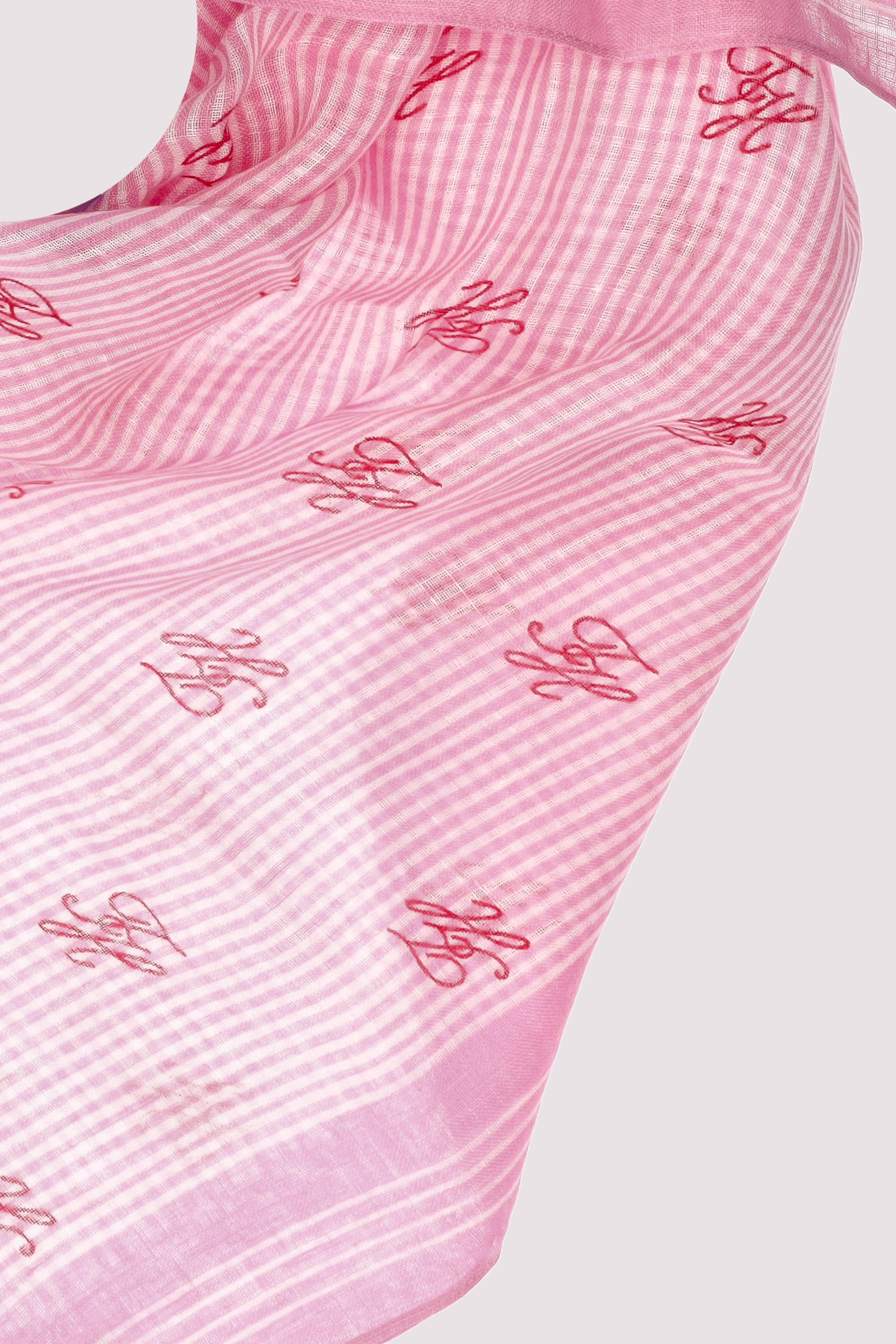 TH SCRIPT MONOGRAM LINEN SQUAR