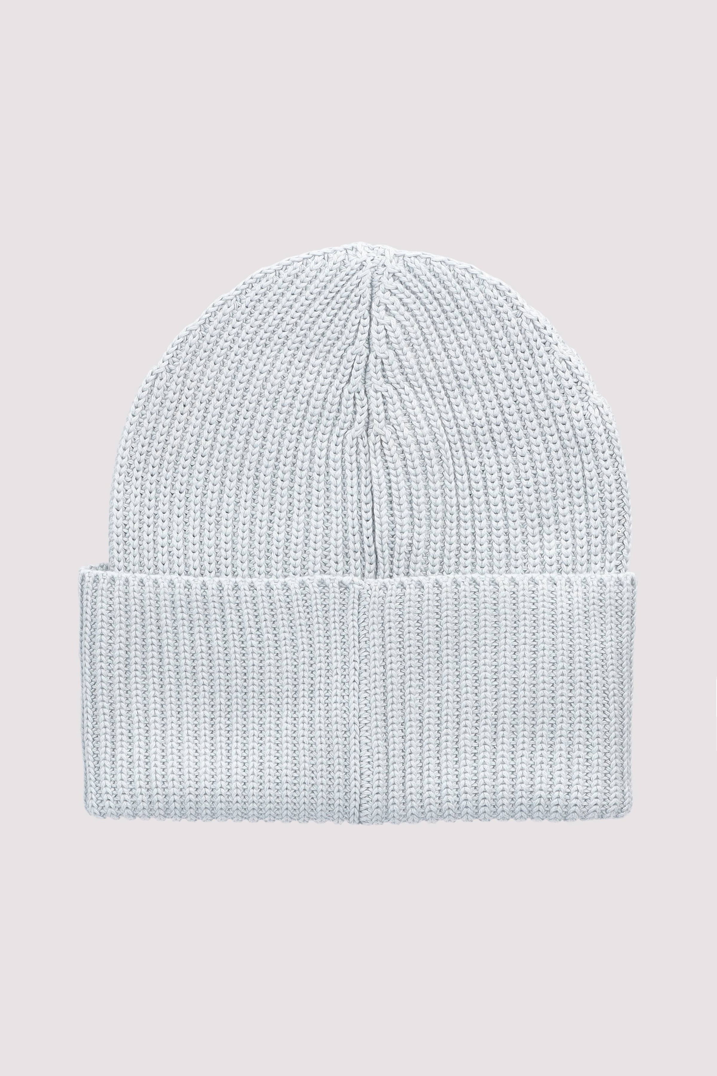 Beanie, knitted, with fold-up