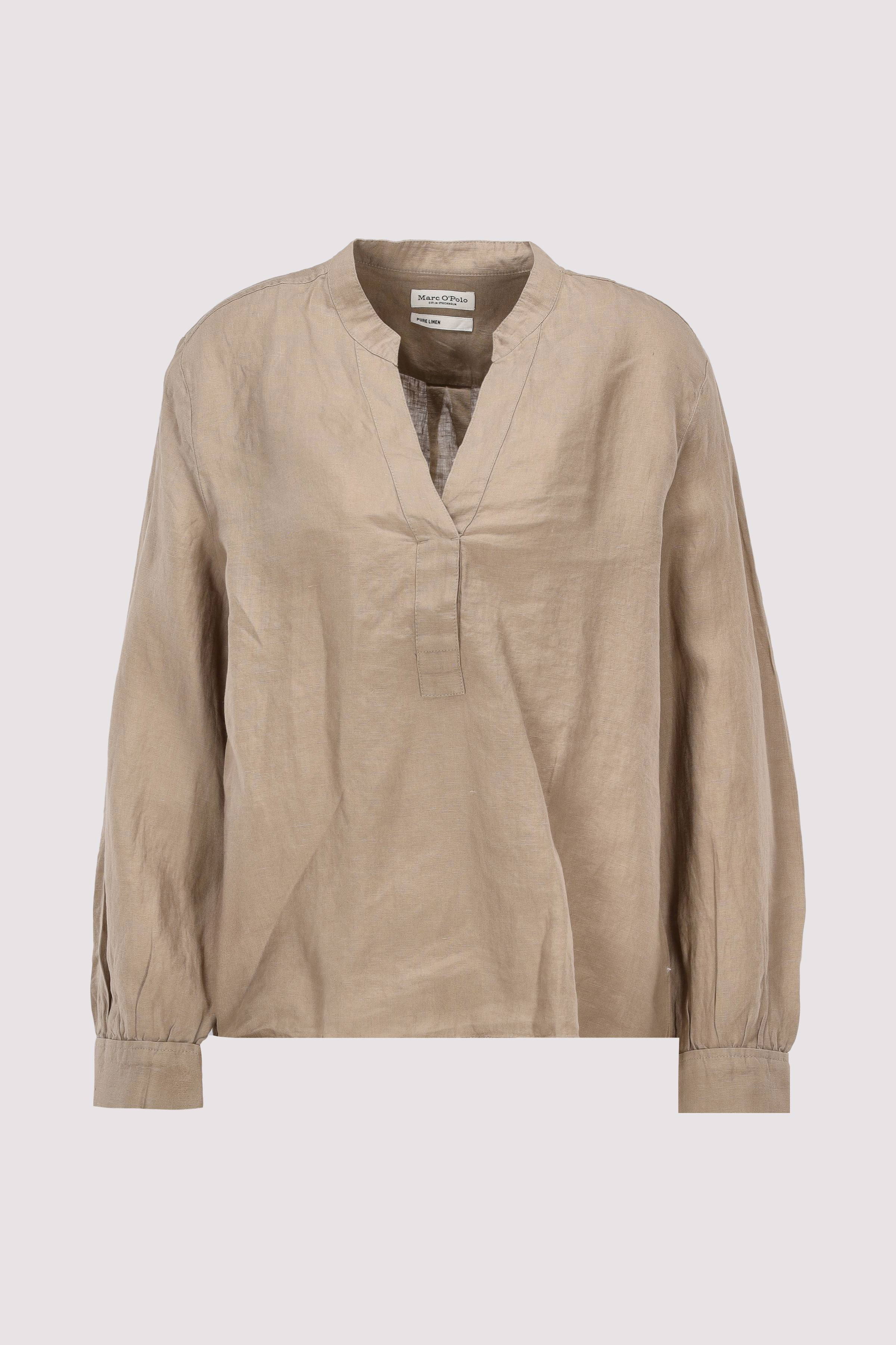 Blouse, tunic shape, stand up 