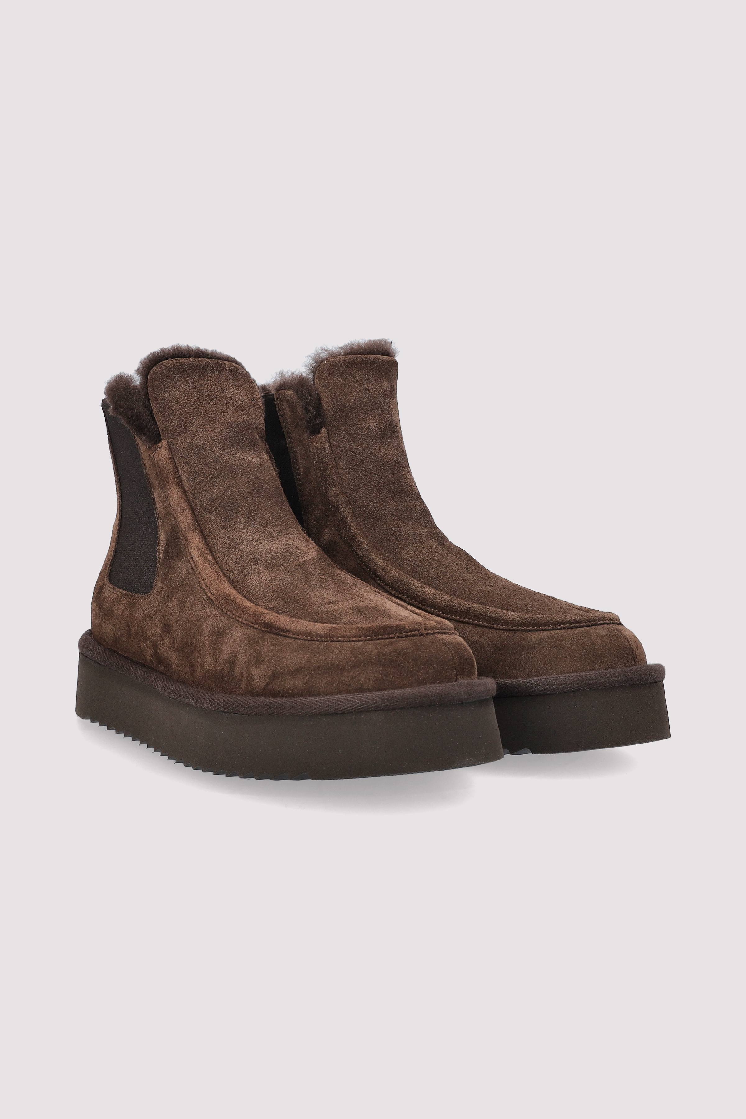 Copenhagen - Copenhagen Damen-Boots Suede Chocolate