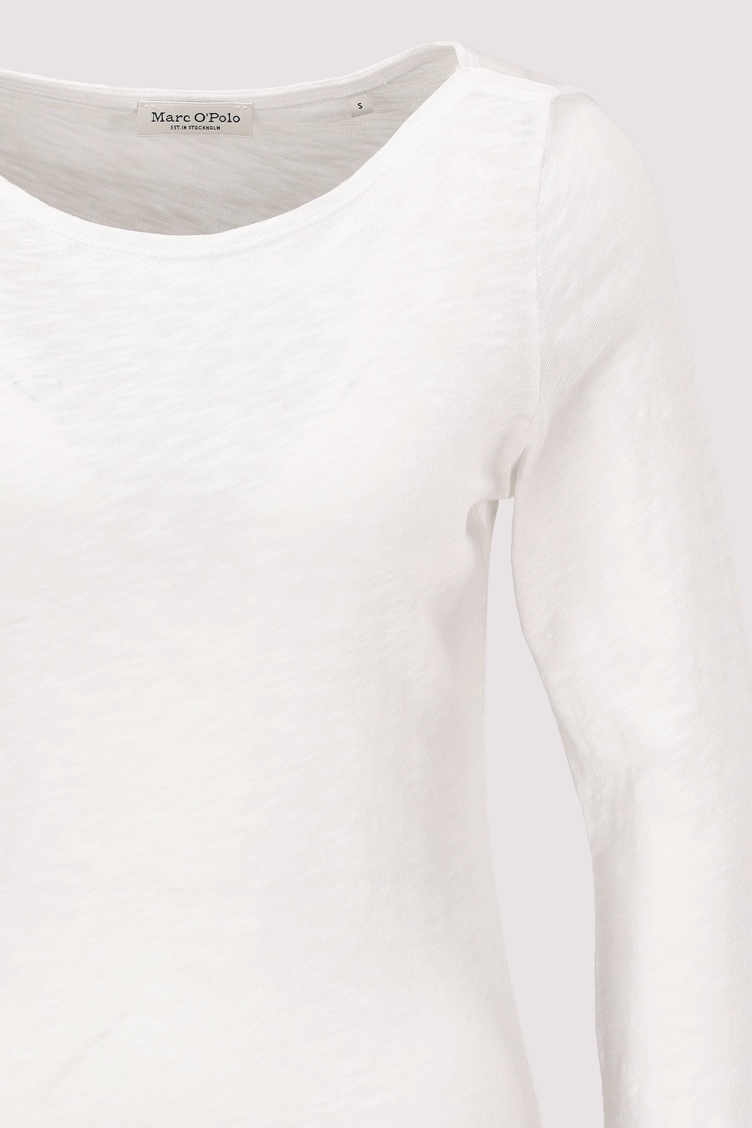 Marc O Polo Casual - Weißes Damen Longsleeve aus Baumwolle