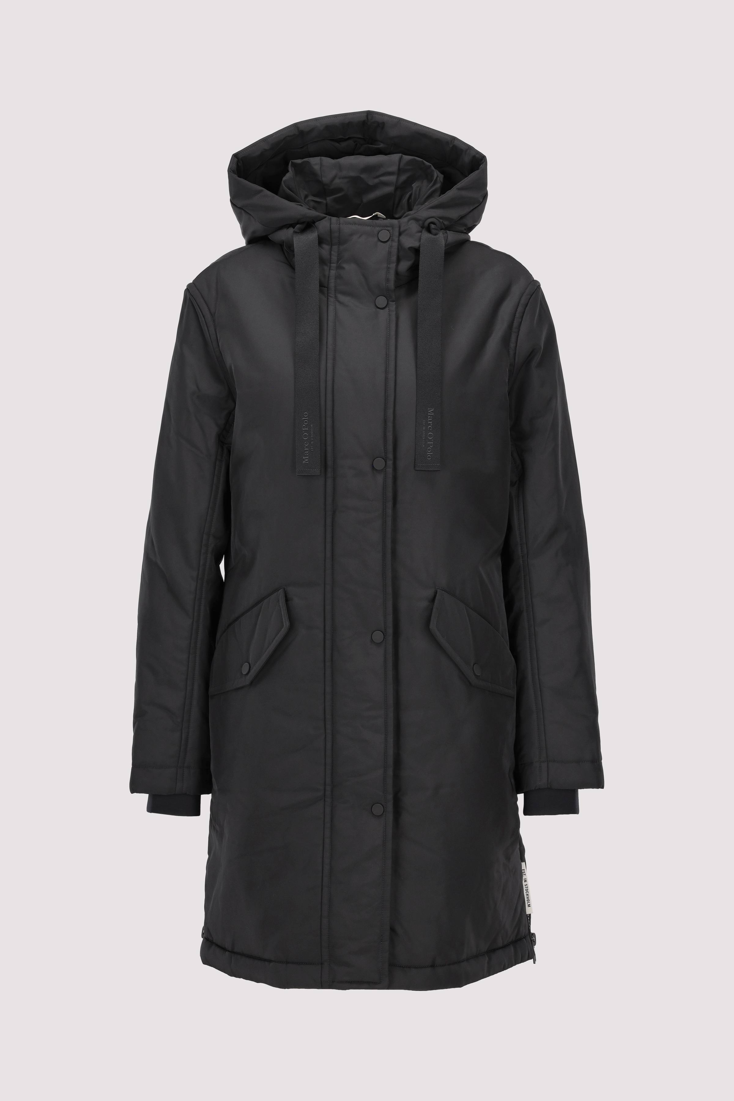 Parka, with hood, padded with 