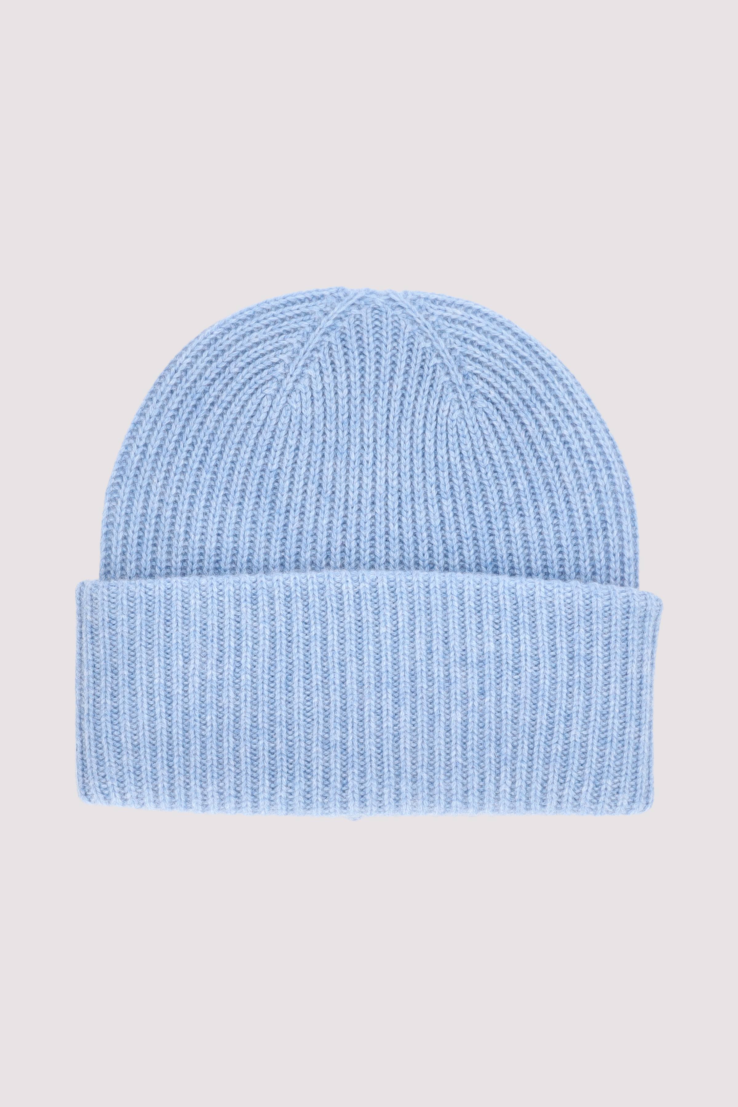 Mütze hellblau, weich, warm, vielseitig.