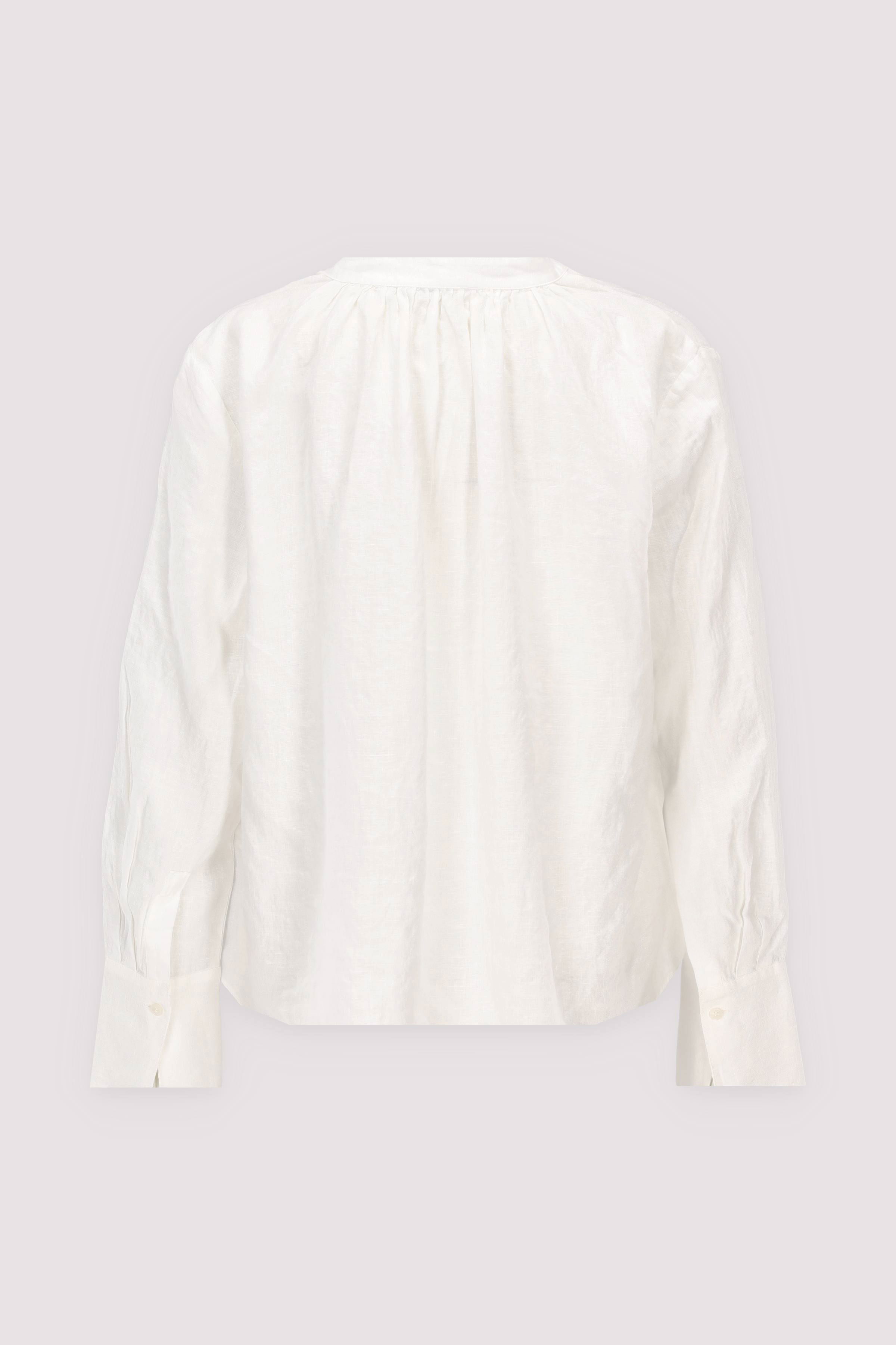 ESS LINEN V-NECK BLOUSE