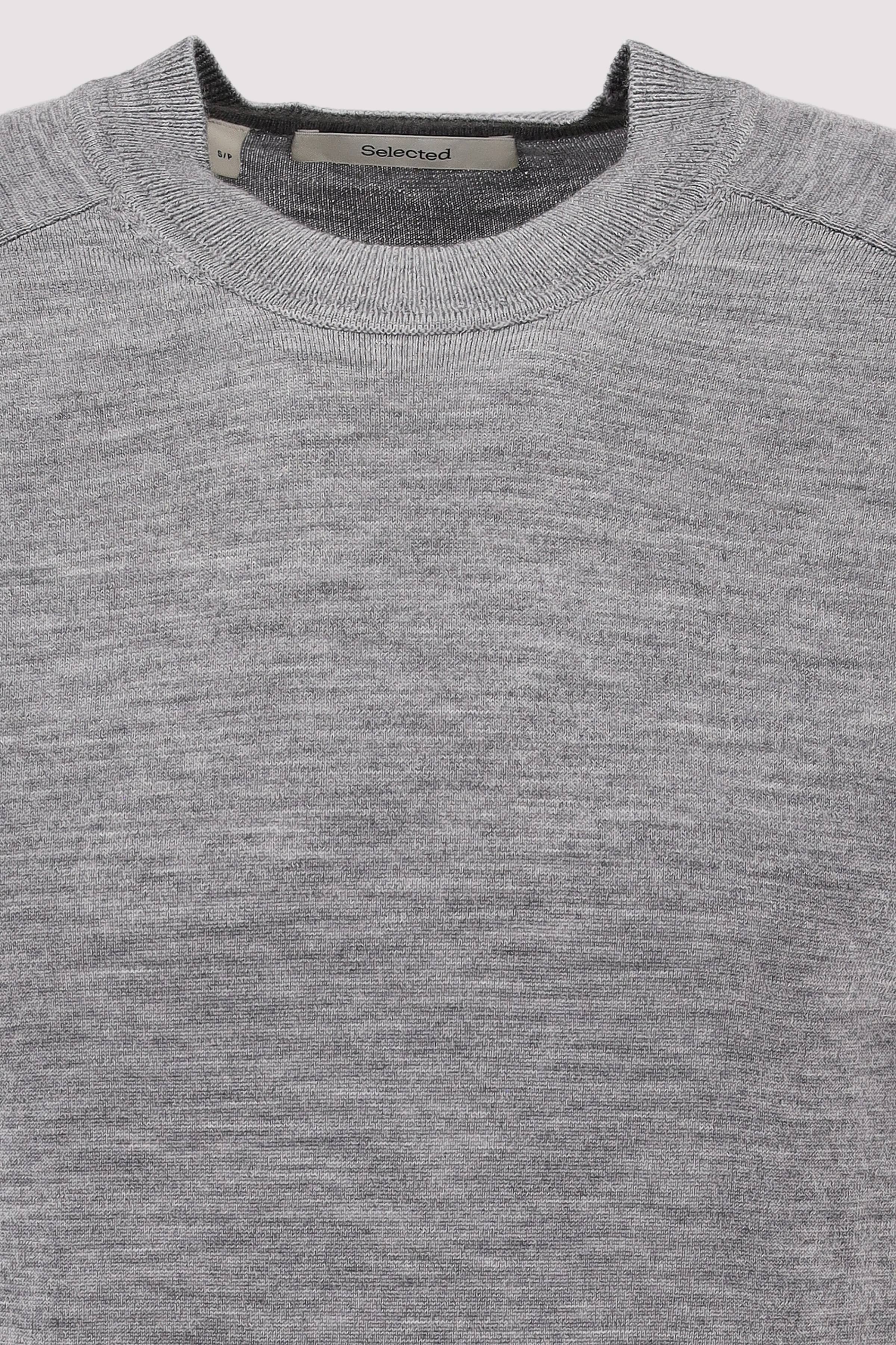 Selected - SLHTRAY SS KNIT MERINO CREW NE