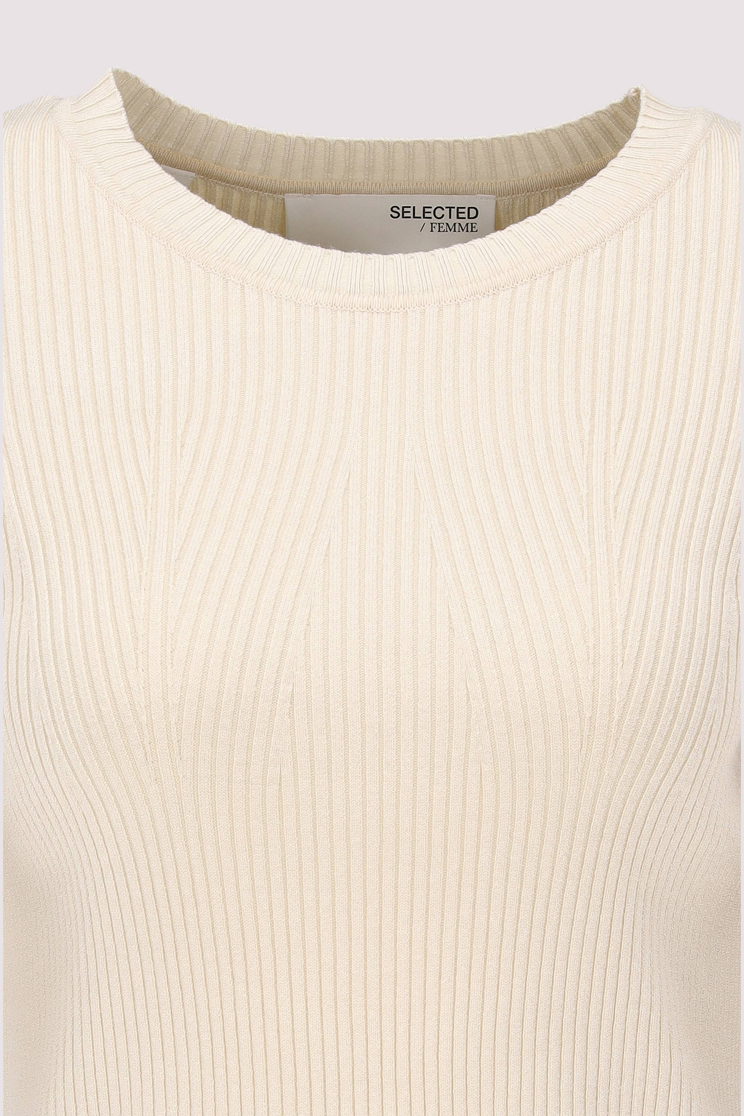 Selected - SLFMALA 2/4 KNIT O-NECK NOOS