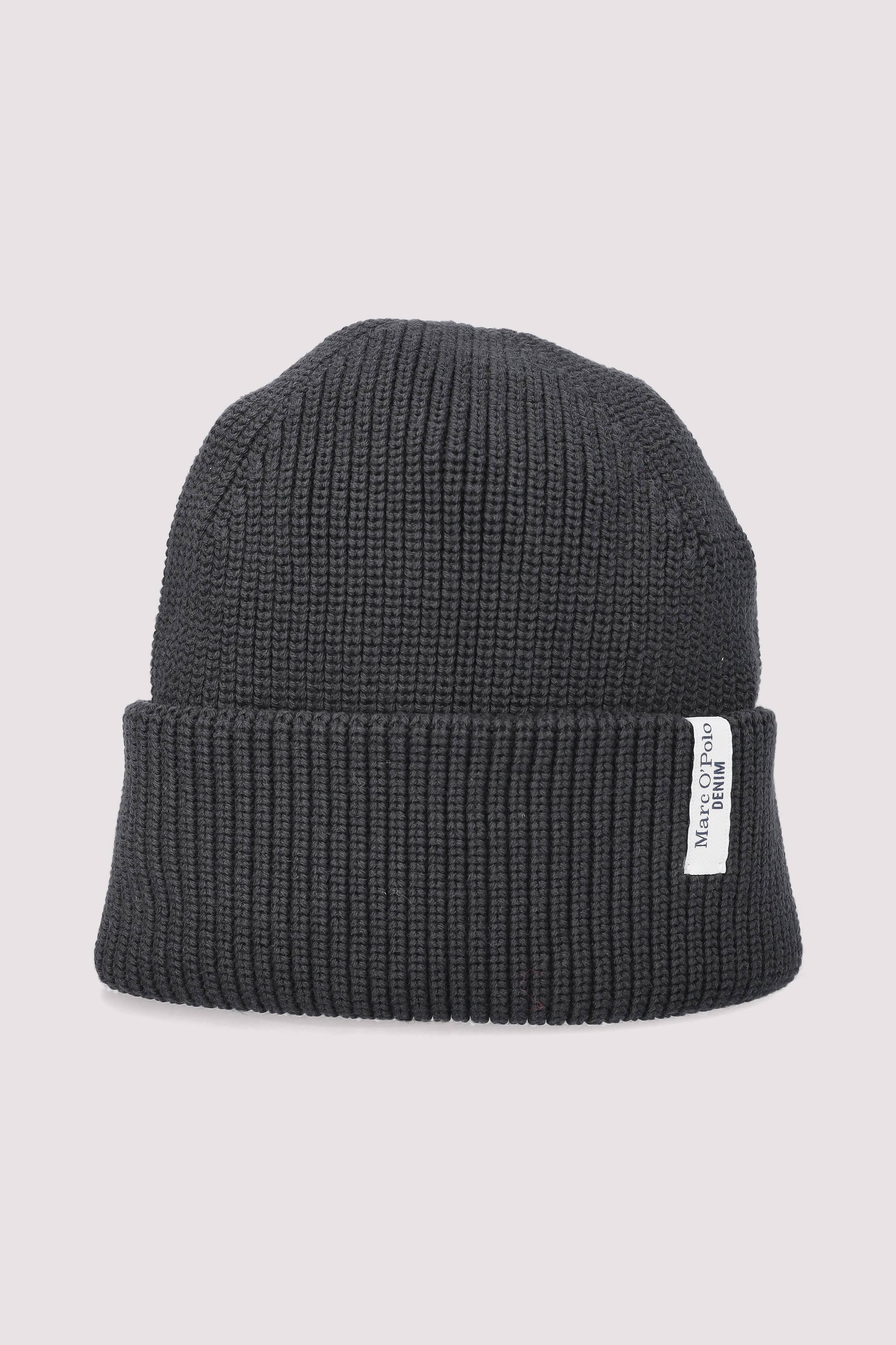 Marc O'Polo Denim - Marc O'Polo weiche Baumwollmütze schwarz