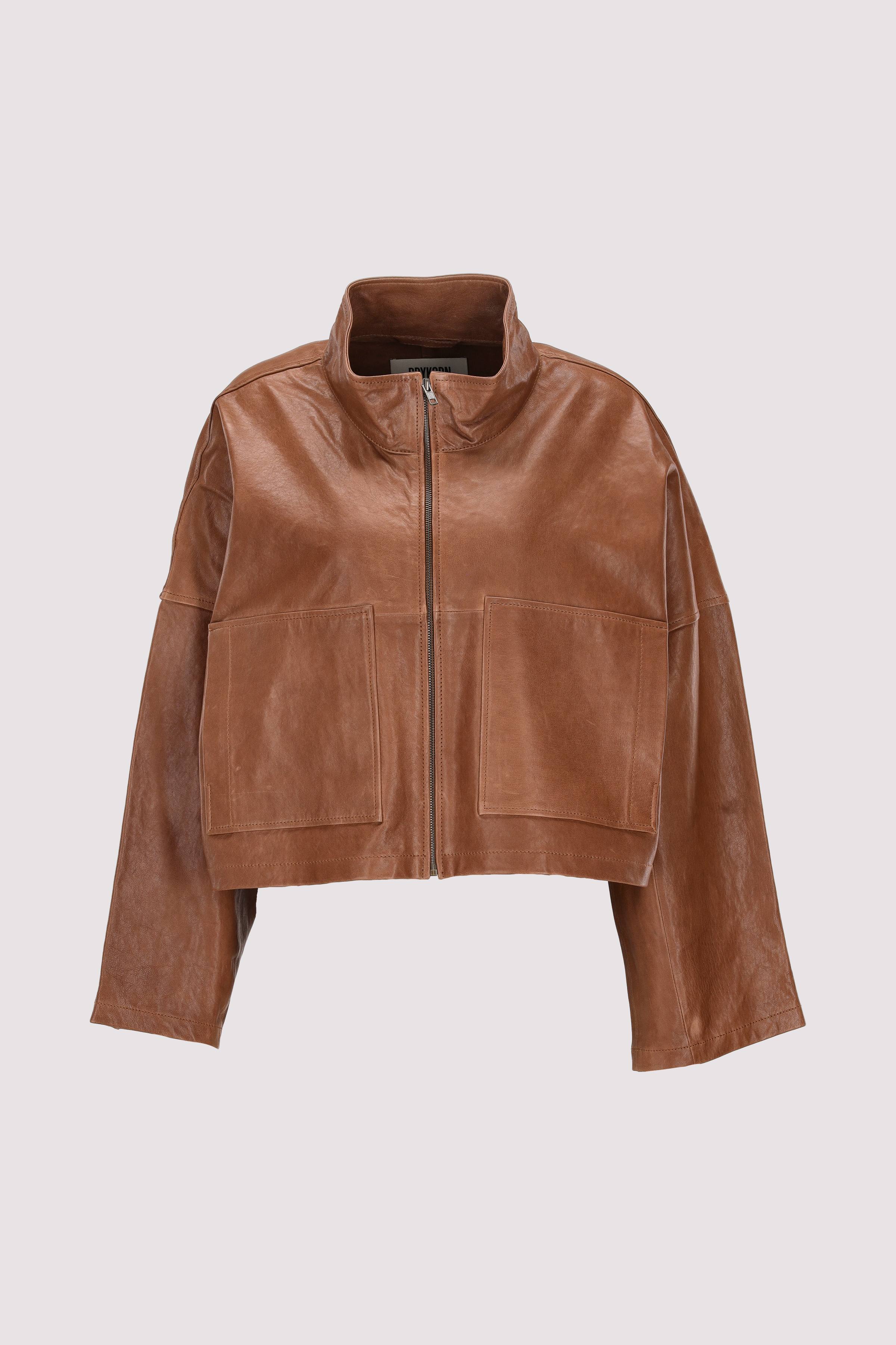 Drykorn Lederjacke Braun zeitlos
