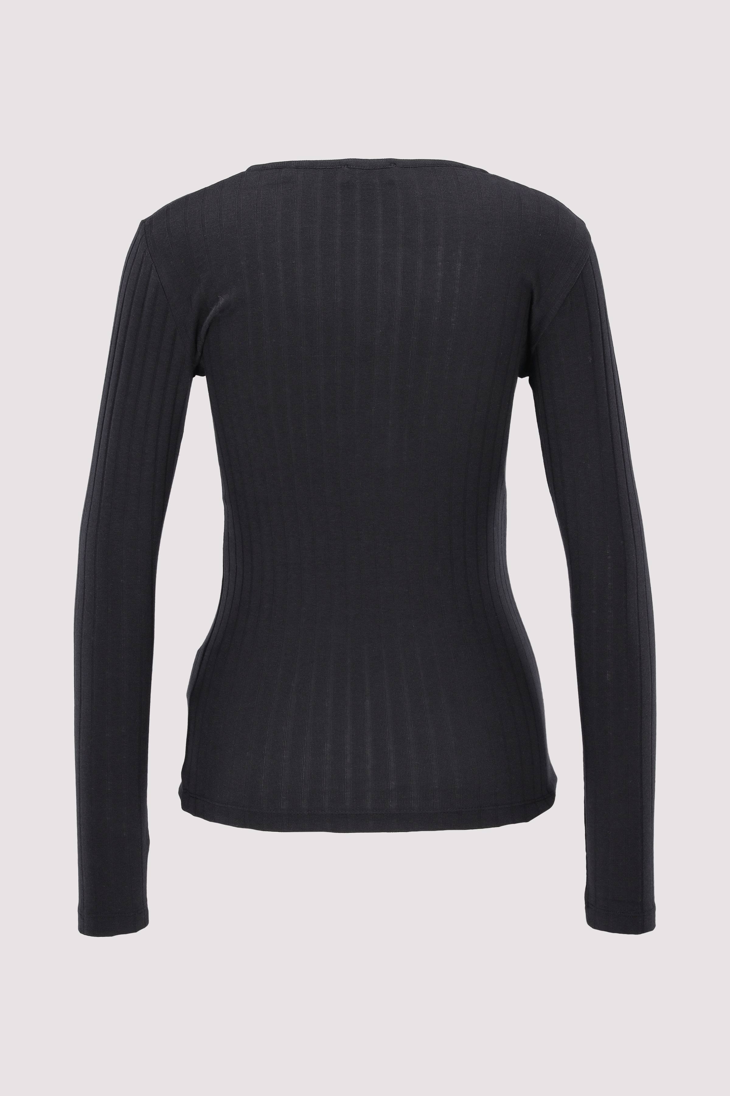 T-shirt with buttons, long sle