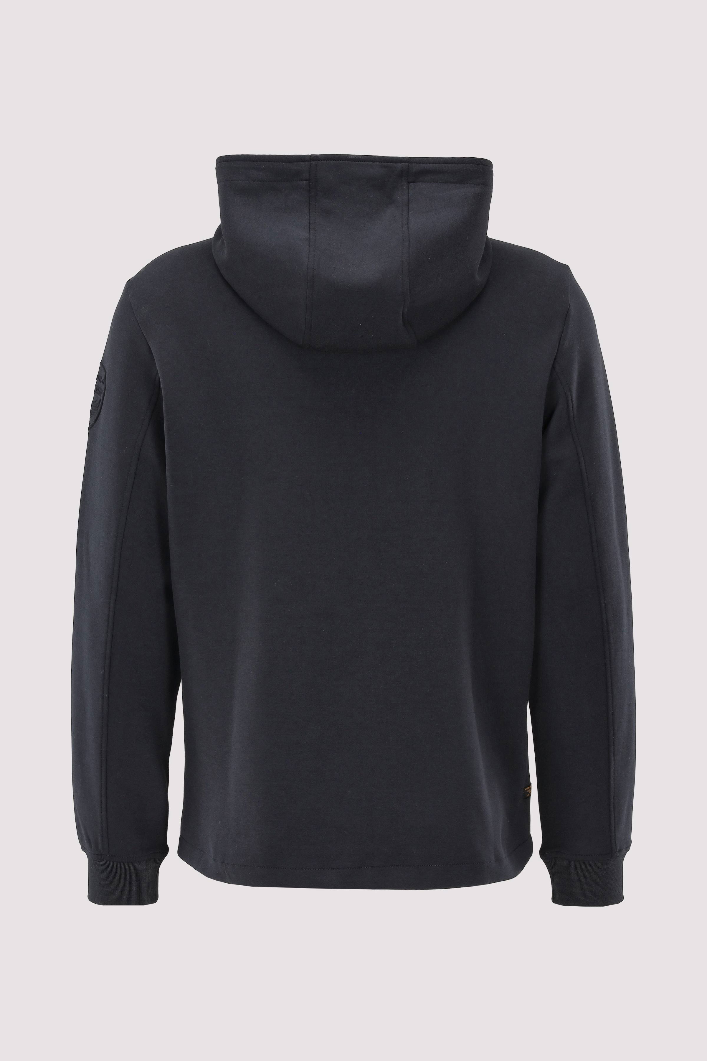Hooded jacket interlock