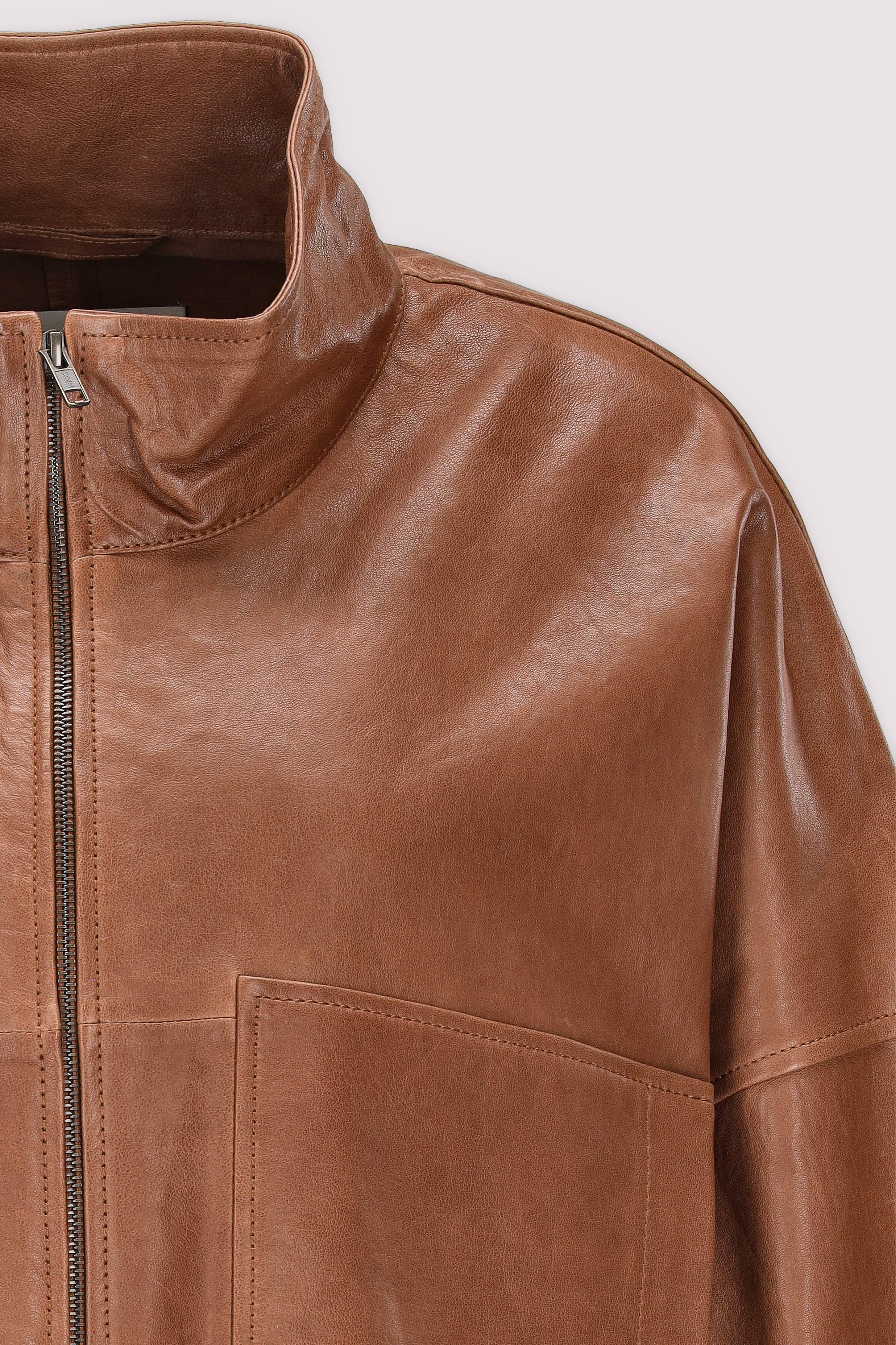 Drykorn - Drykorn Lederjacke Braun zeitlos