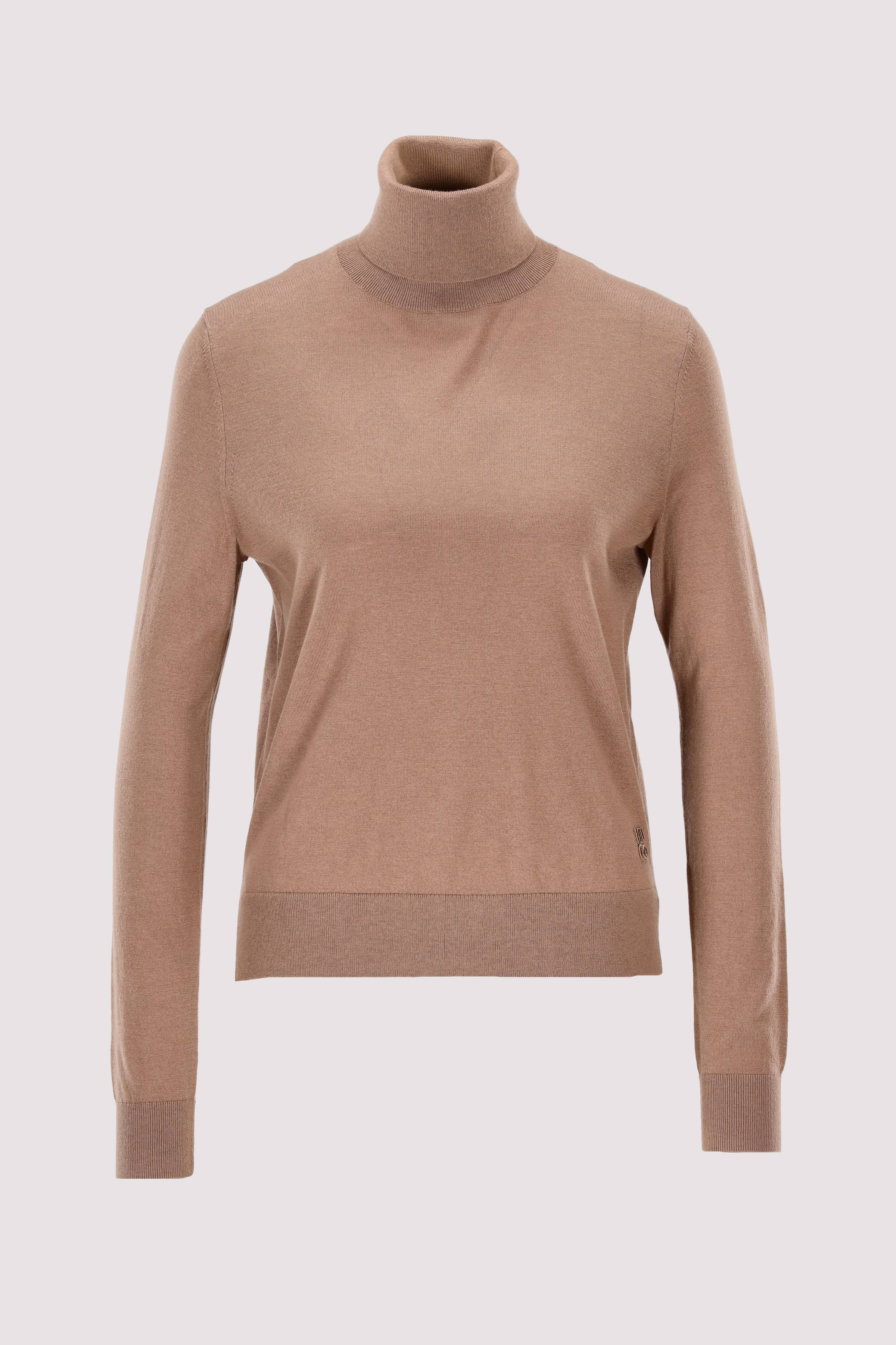 HUGO Rollkragenpullover braun warm
