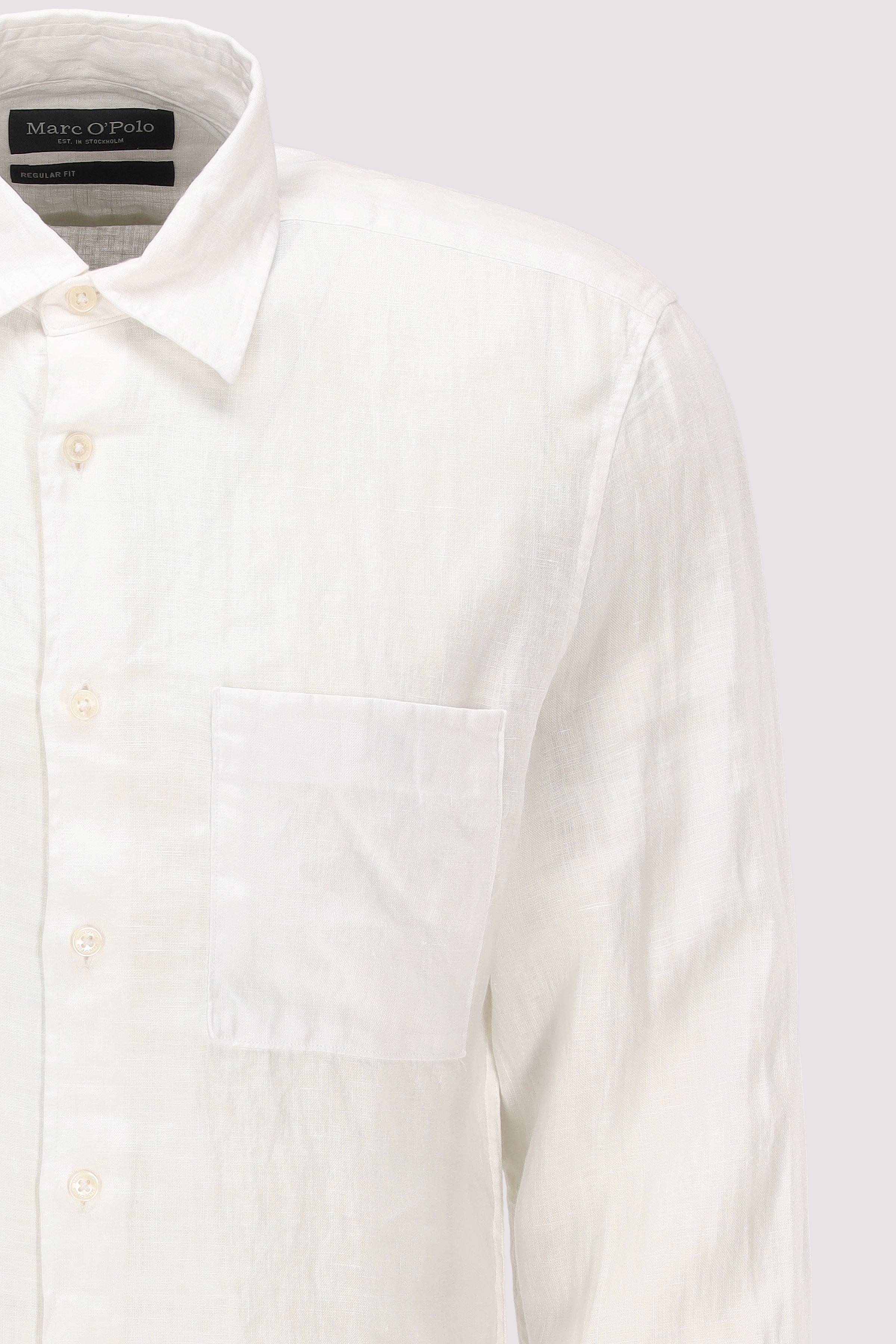 Marc O Polo Casual - Marc O'Polo Leinenhemd Weiß Herren