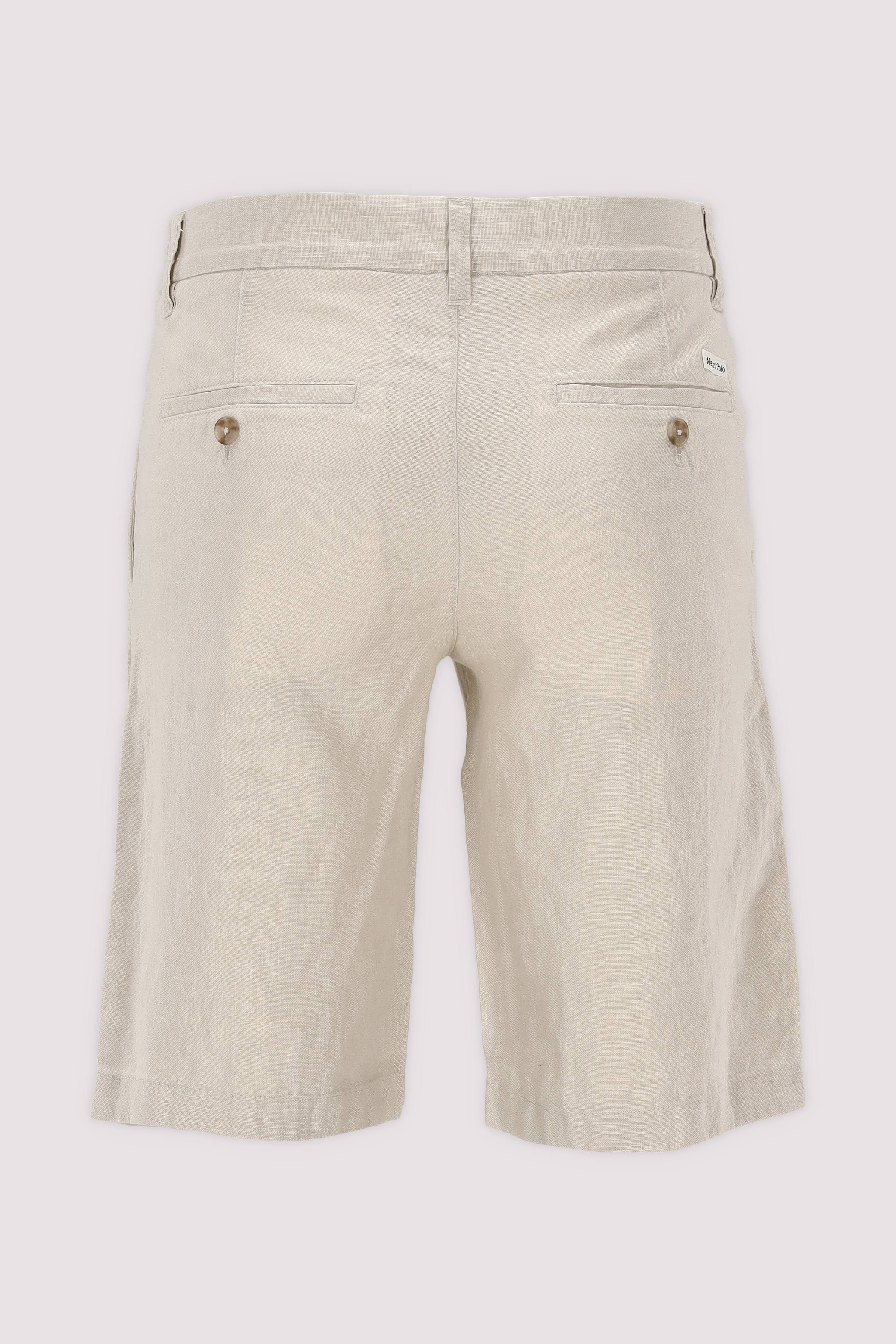 Marc O Polo Casual - Marc O'Polo Leinen-Shorts in Grau
