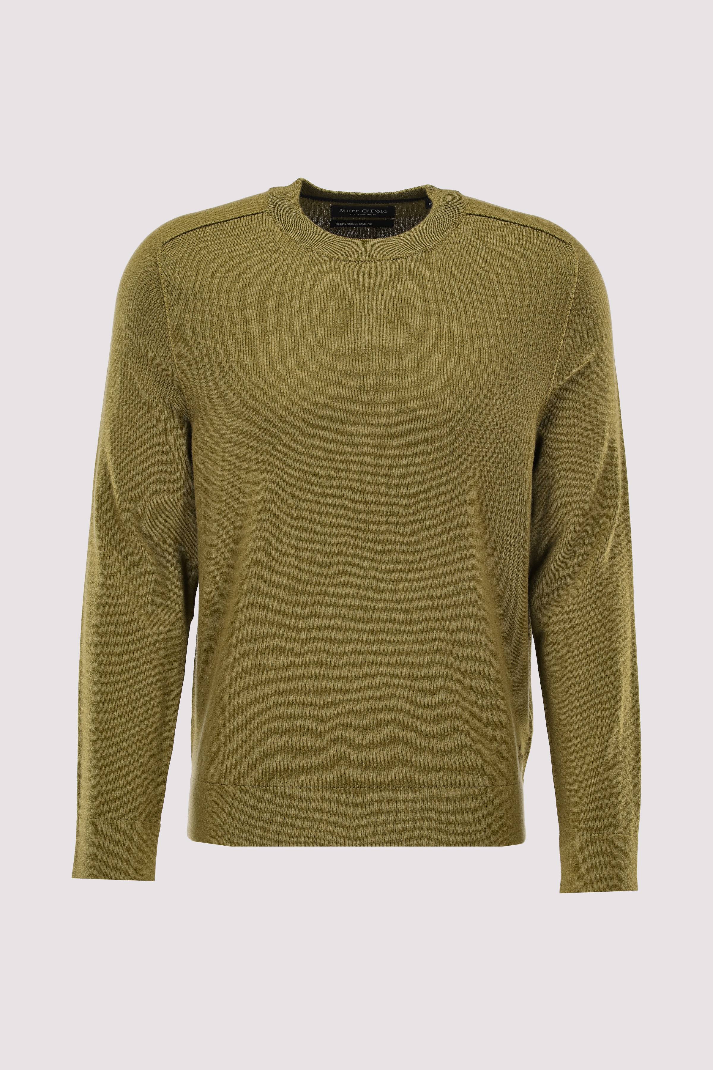 Crew Neck in pure merino with 