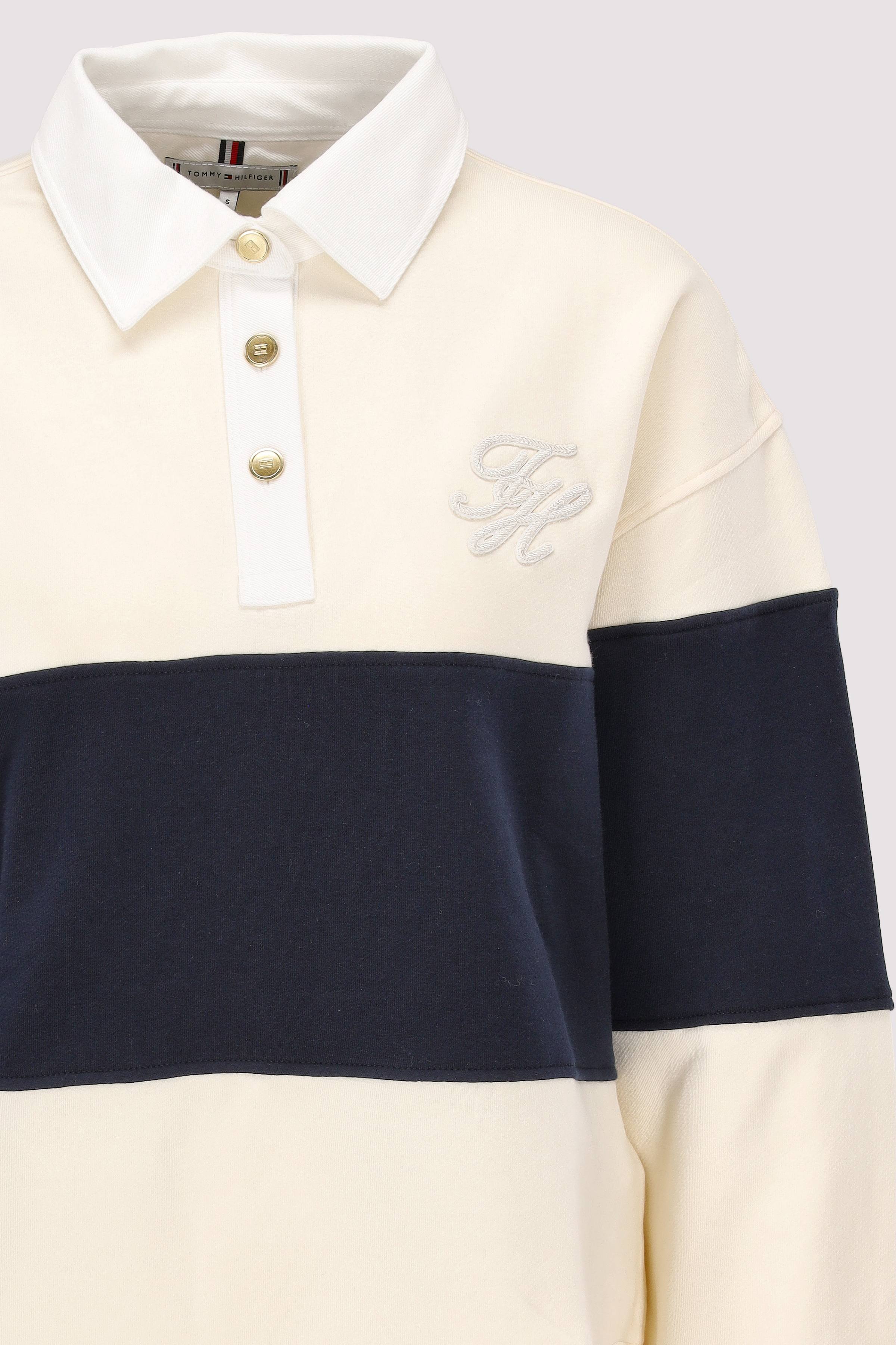 Tommy Hilfiger - GOLD BTN RUGBY TERRY SWTSRT