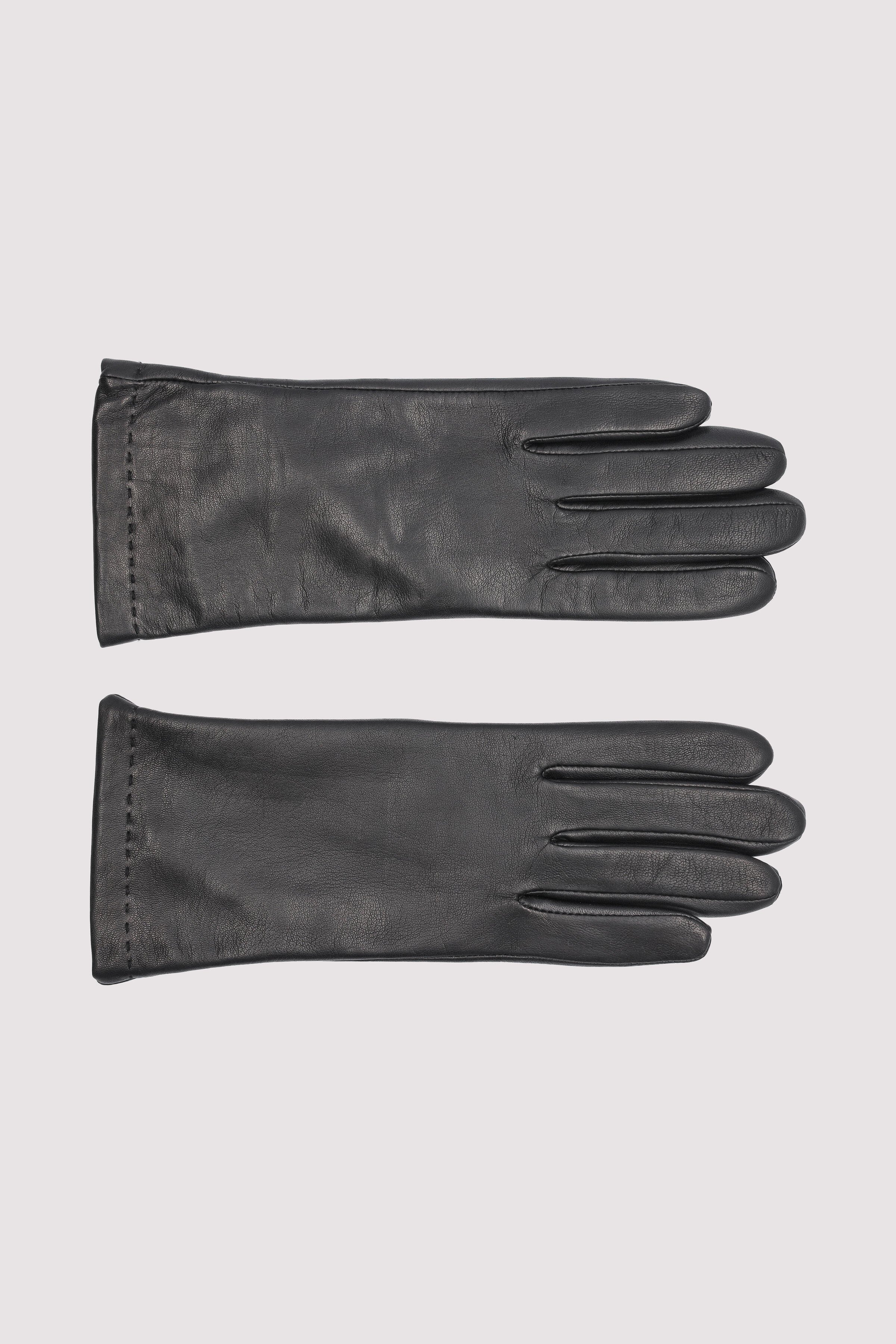 Gloves, leather, knitted inner