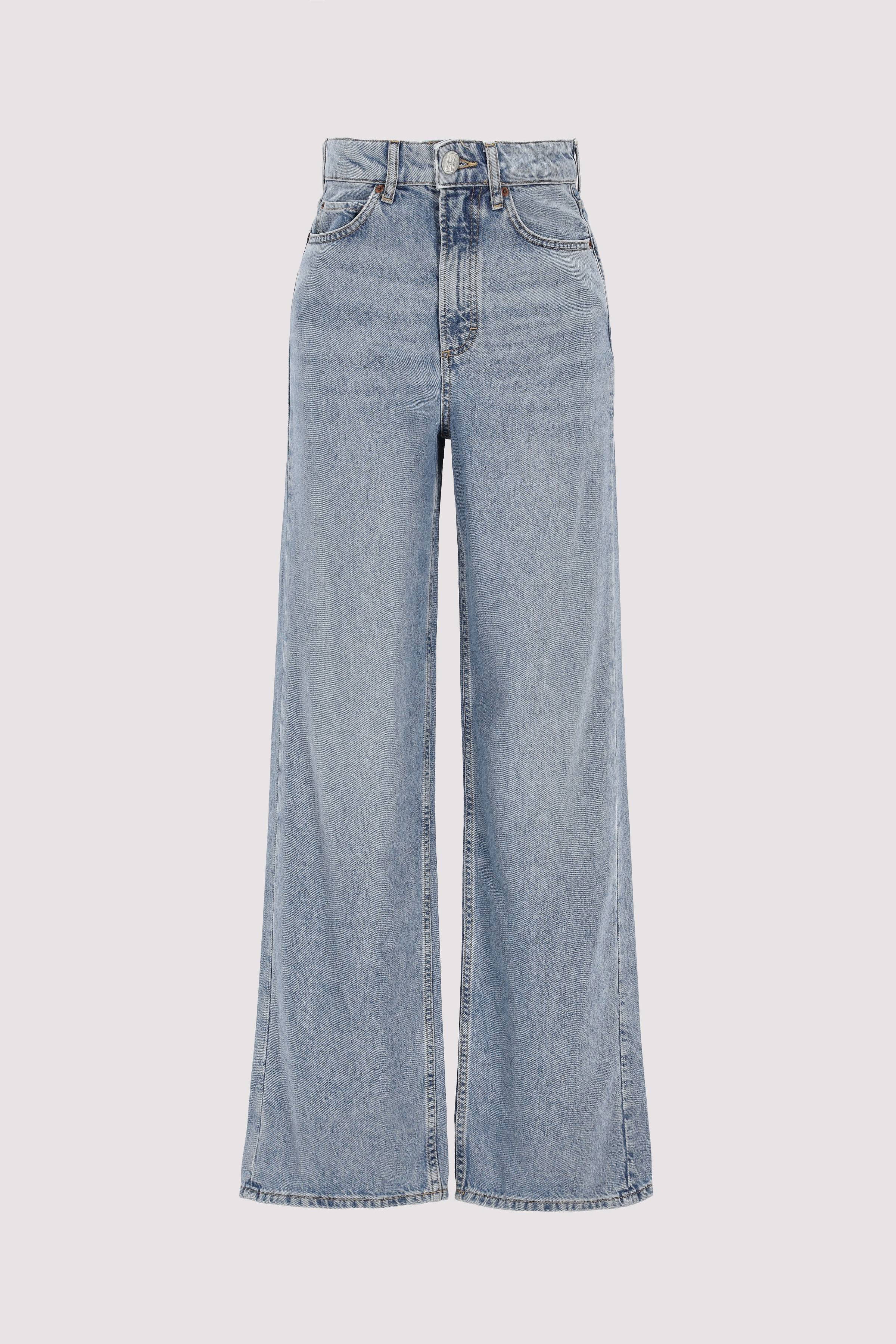 Denim trouser, wide fit, regul