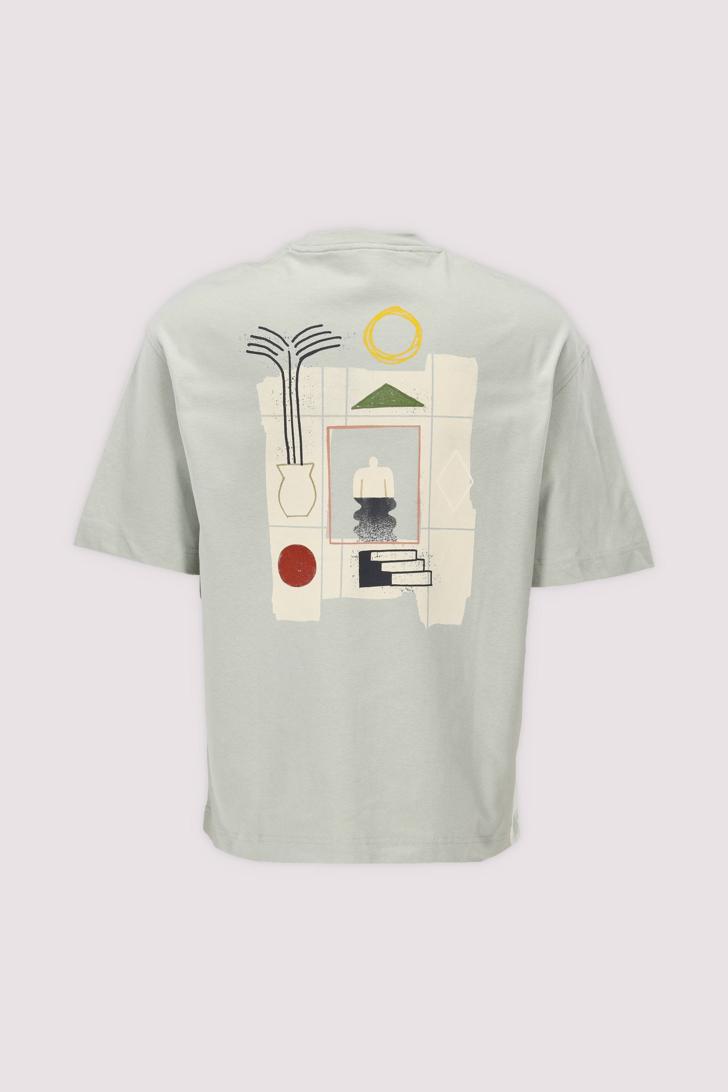 Selected T-Shirt Aqua gray weich